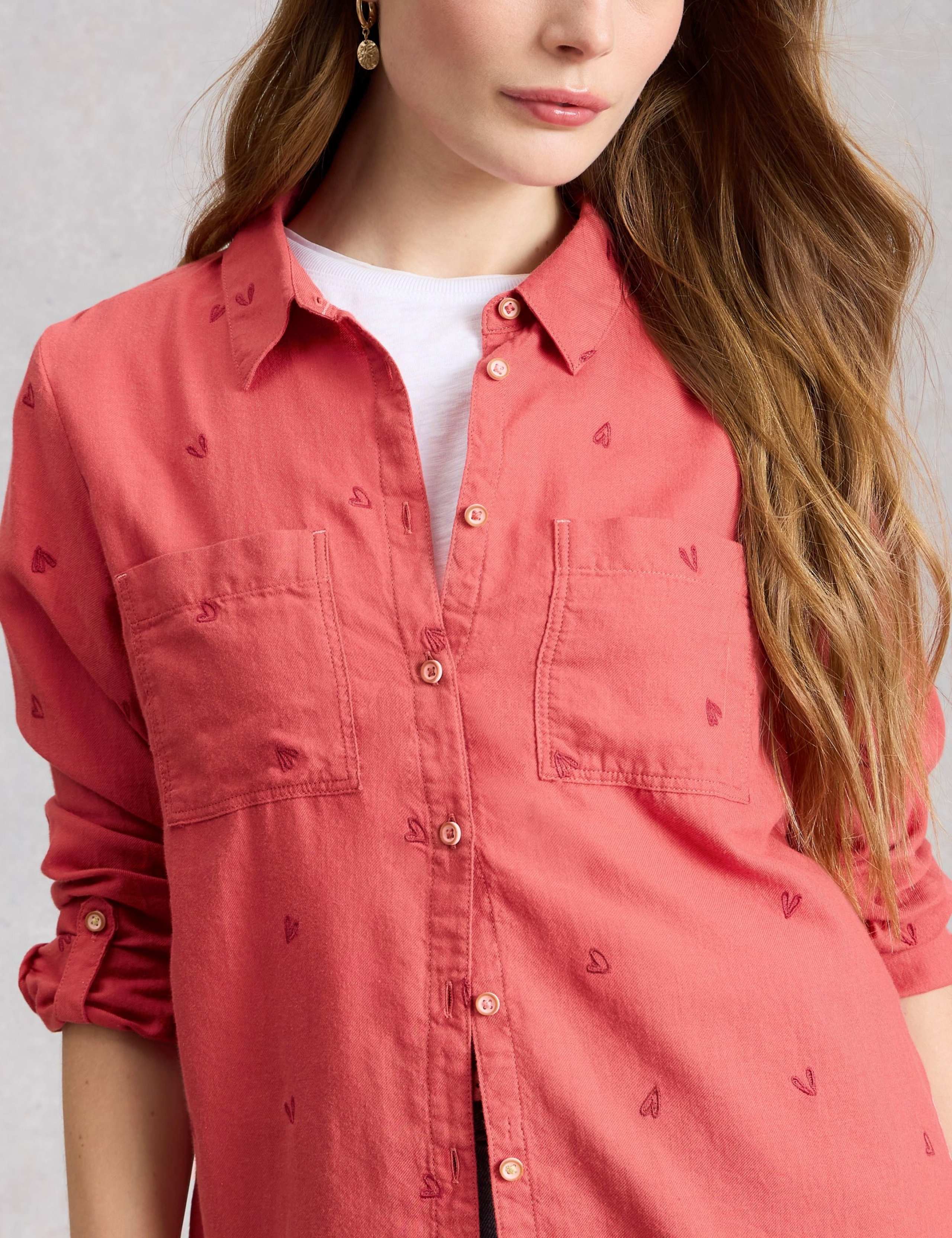 Pure Cotton Floral Collared Shirt 4 of 6