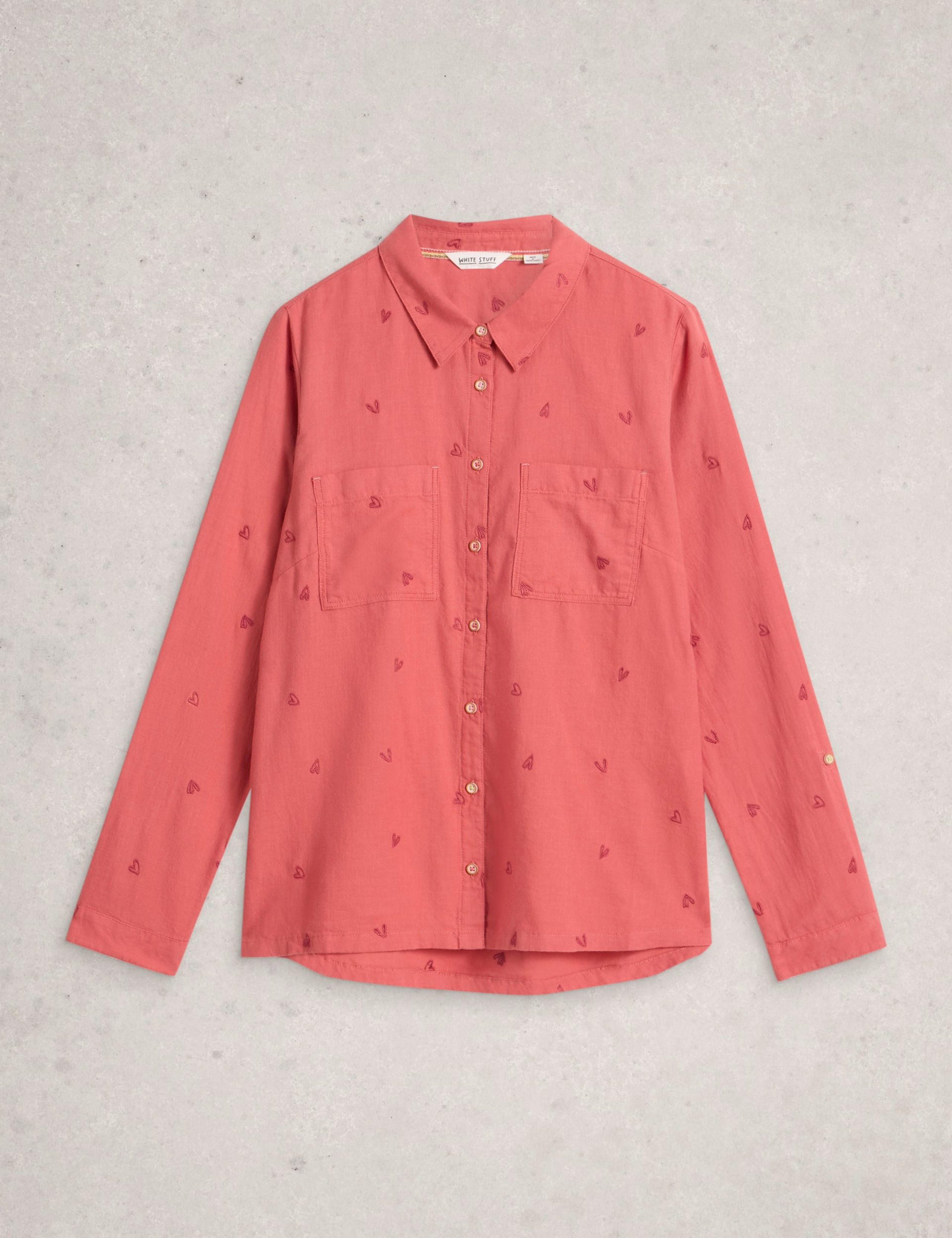 Pure Cotton Floral Collared Shirt 2 of 6