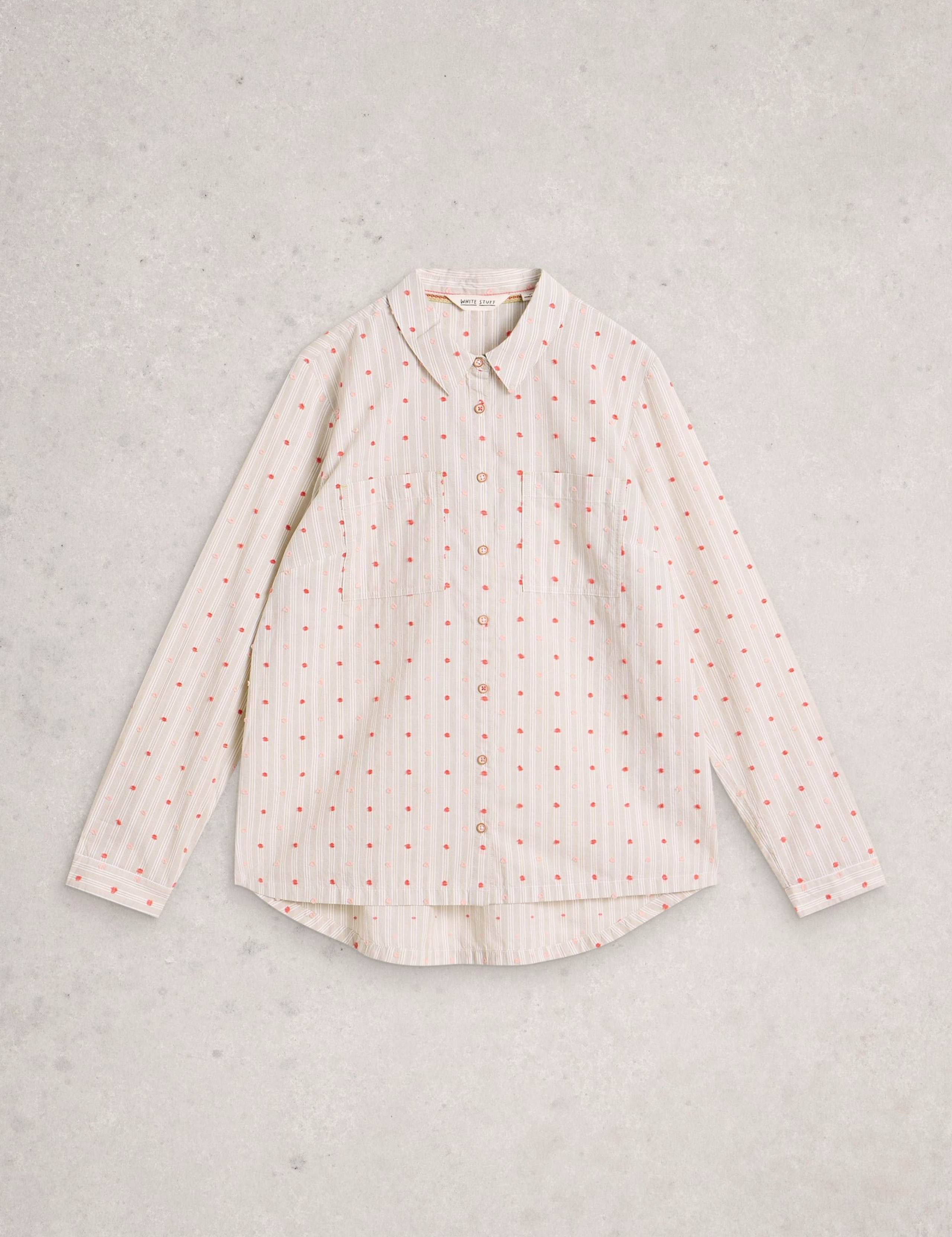 Pure Cotton Floral Collared Shirt 2 of 6