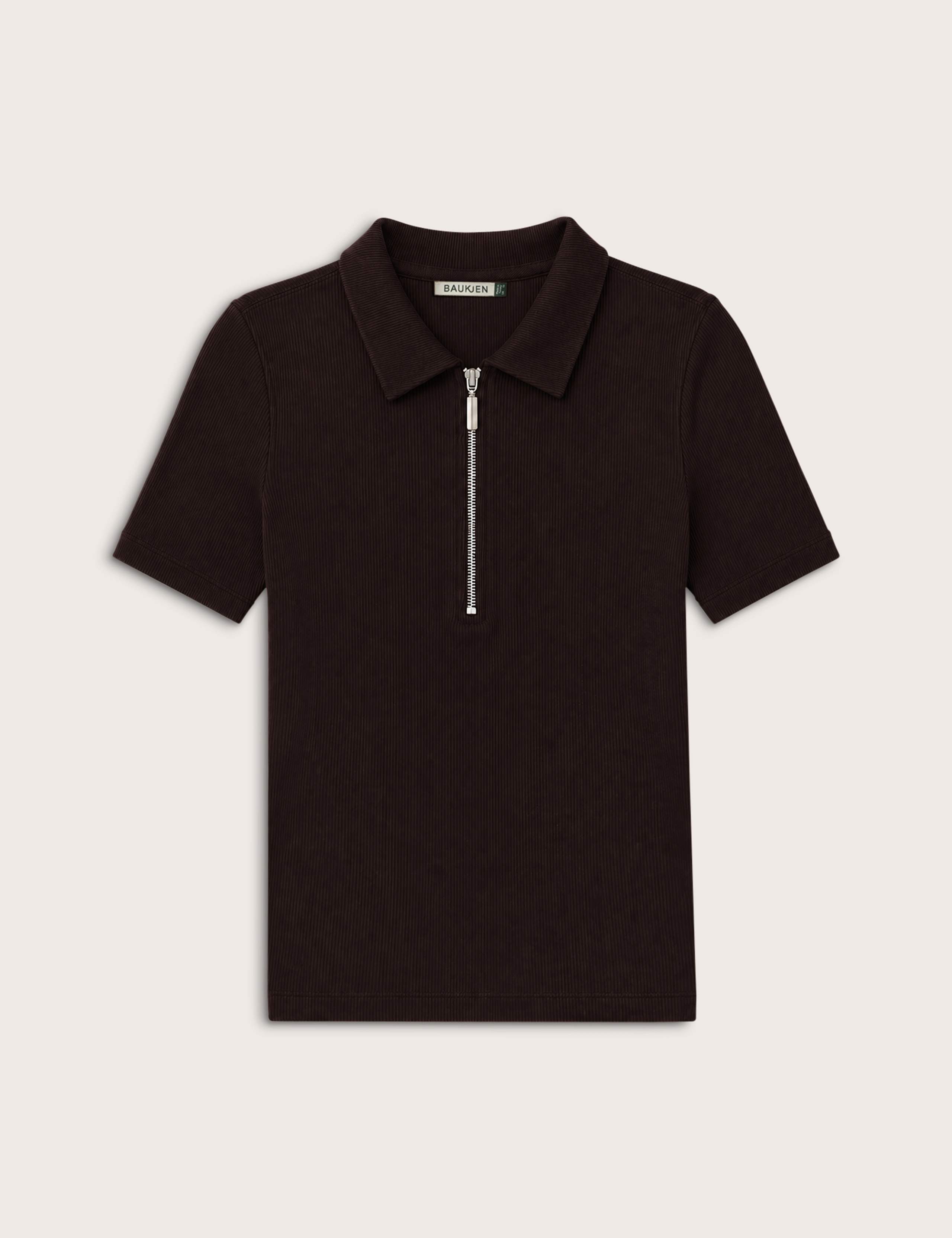 Pure Cotton Ribbed Half Zip Top 2 of 4