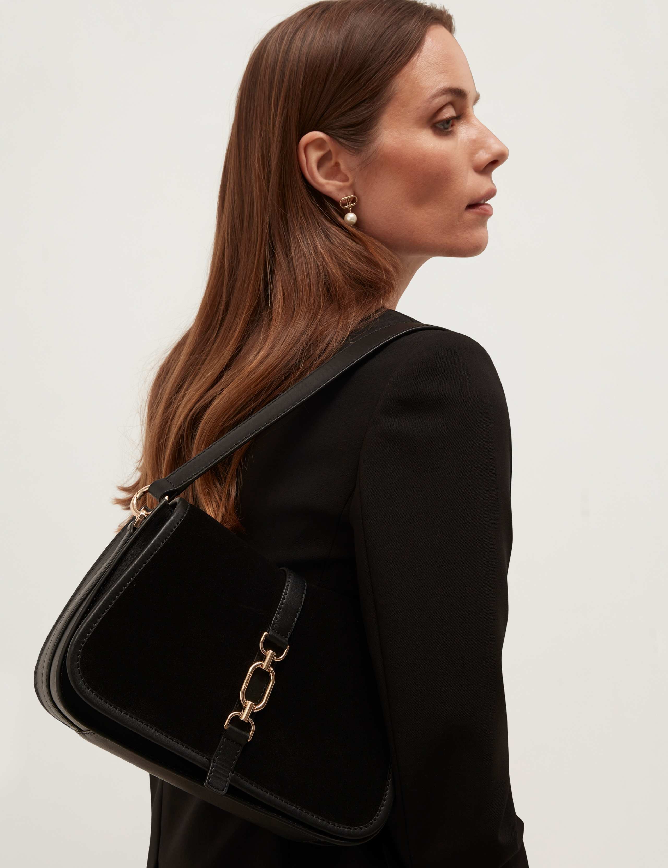 Suede Cross Body Bag 1 of 5