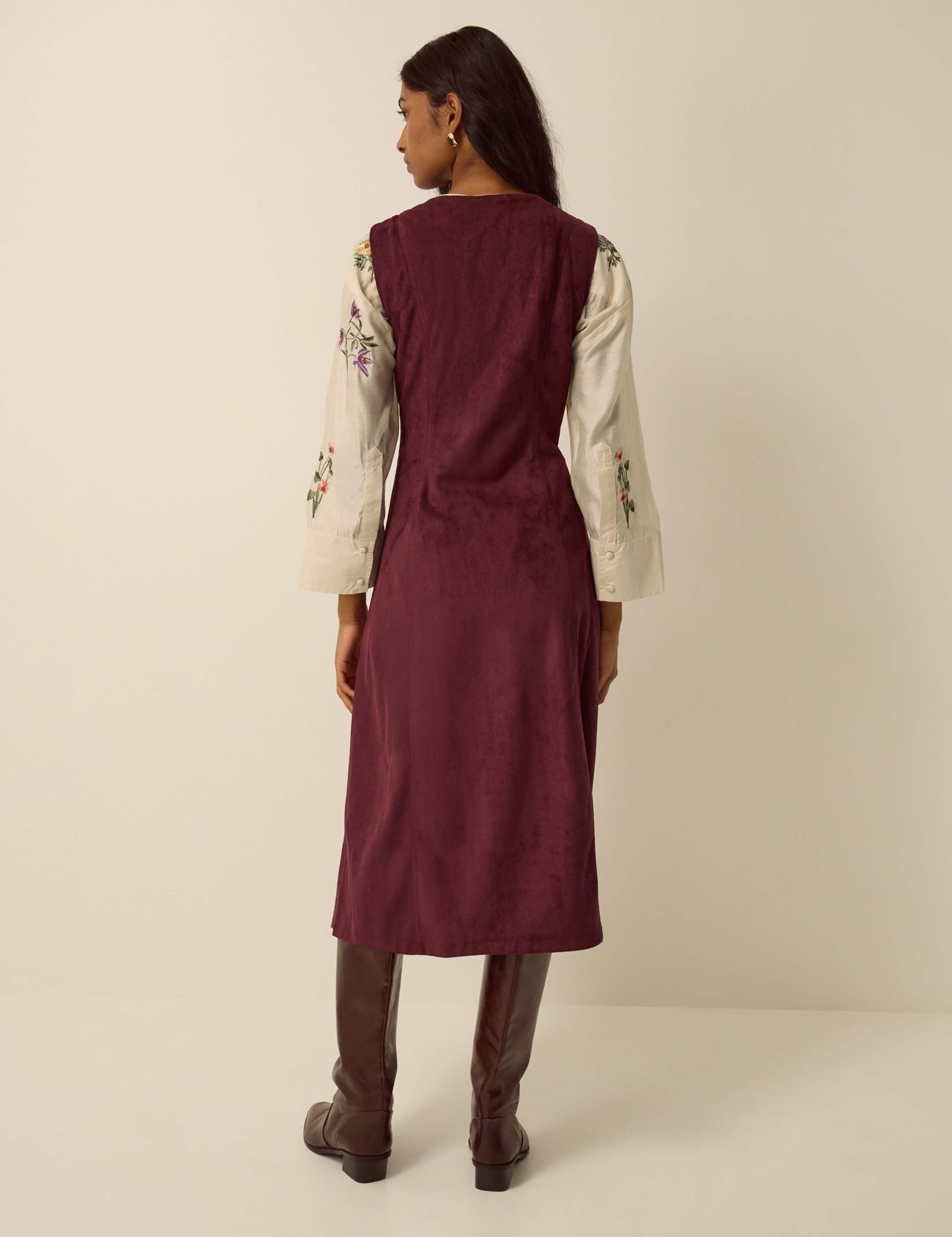 Collared Neck Midi Dress 2 of 4