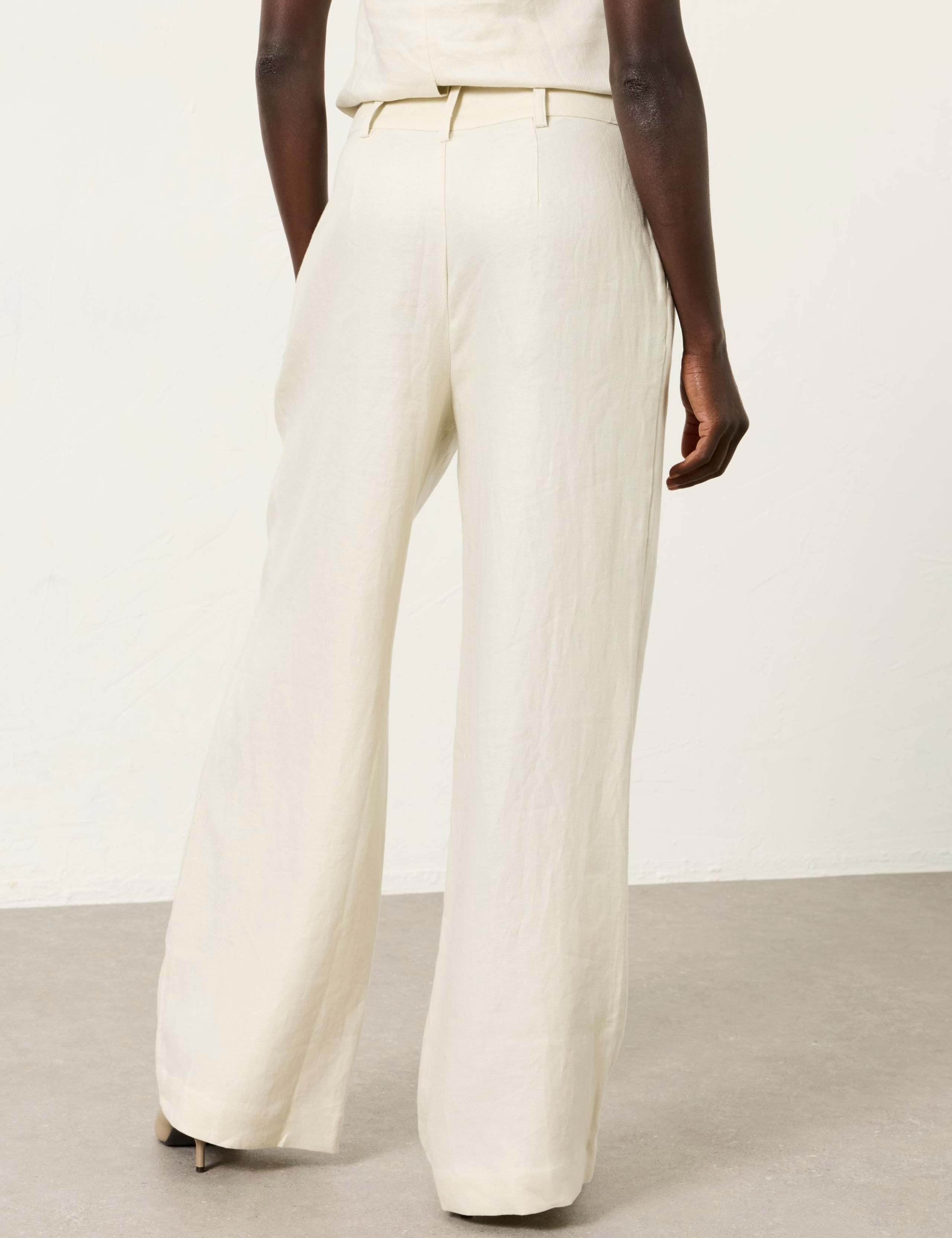 Pure Linen Straight Leg Trousers 5 of 8