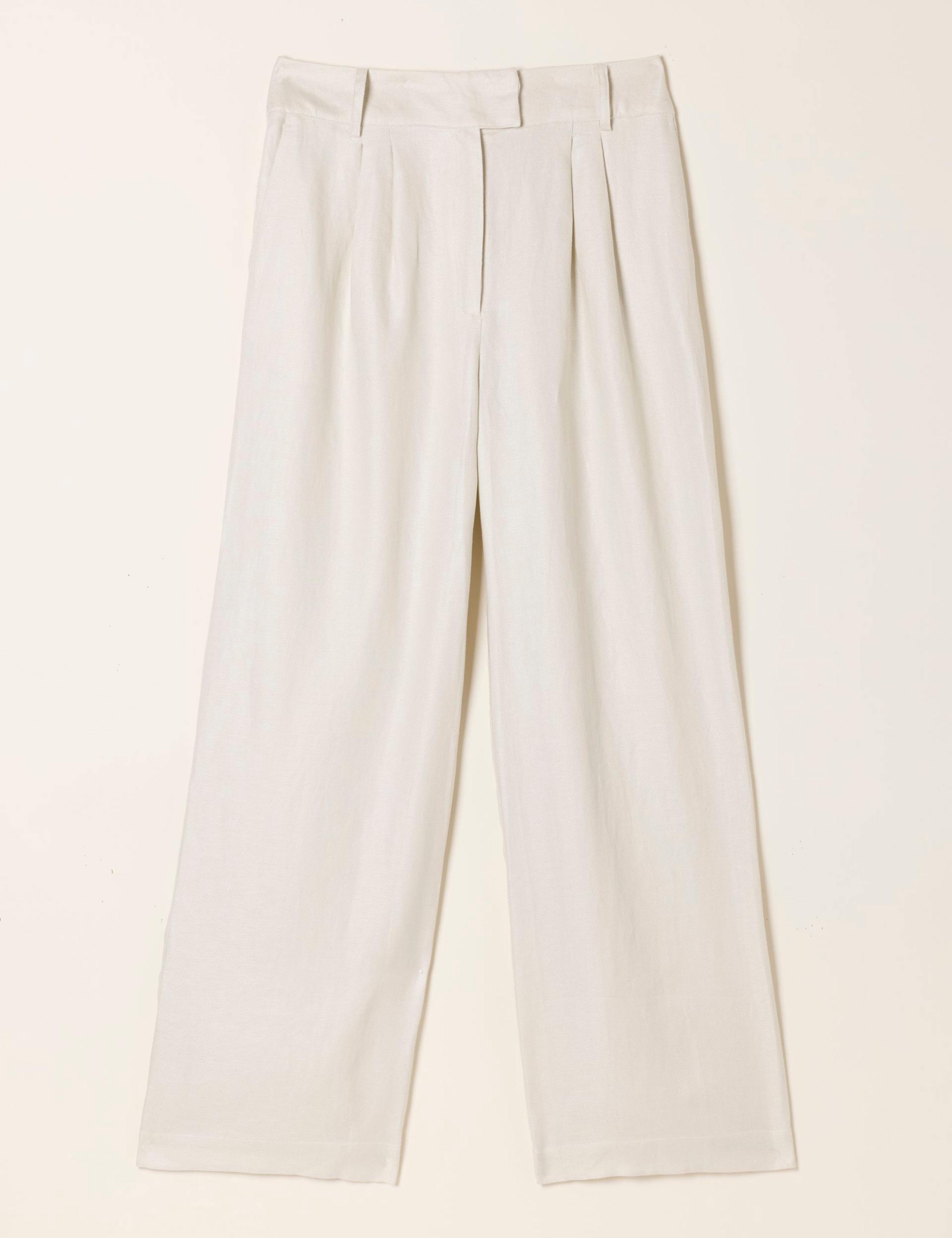 Pure Linen Straight Leg Trousers 2 of 8