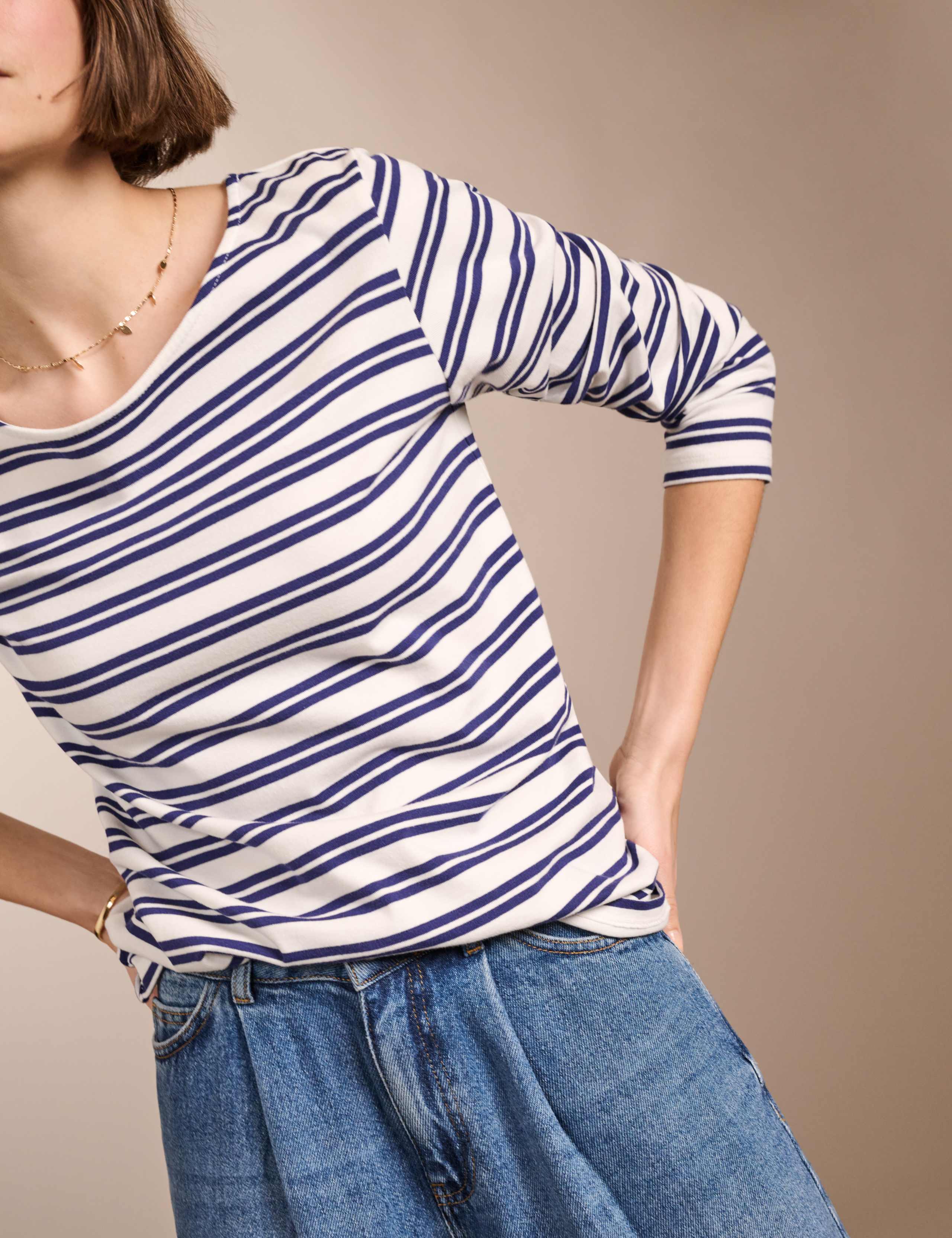 Pure Cotton Striped Top 3 of 3