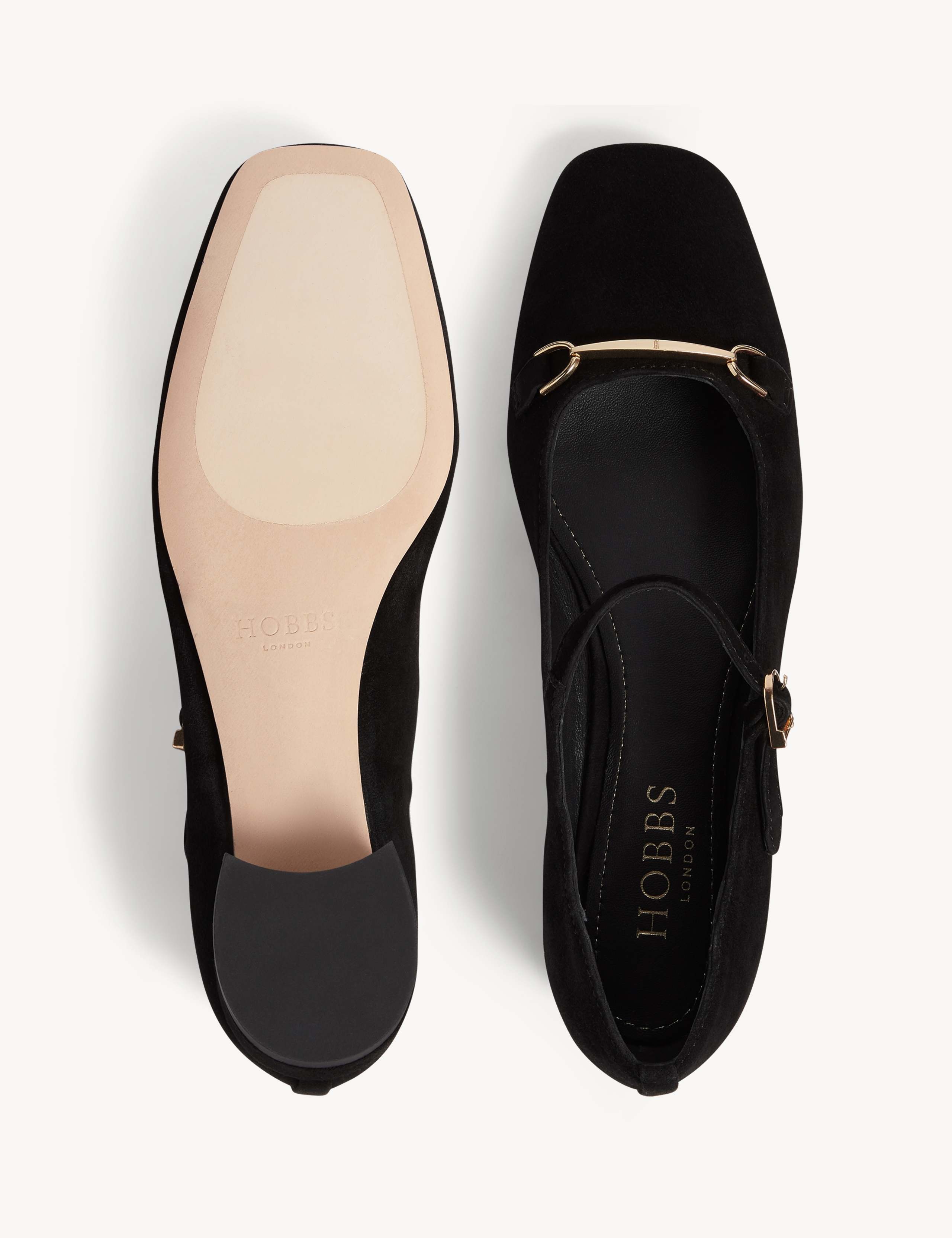 Suede Bar Block Heel Mary Jane Pumps 5 of 6