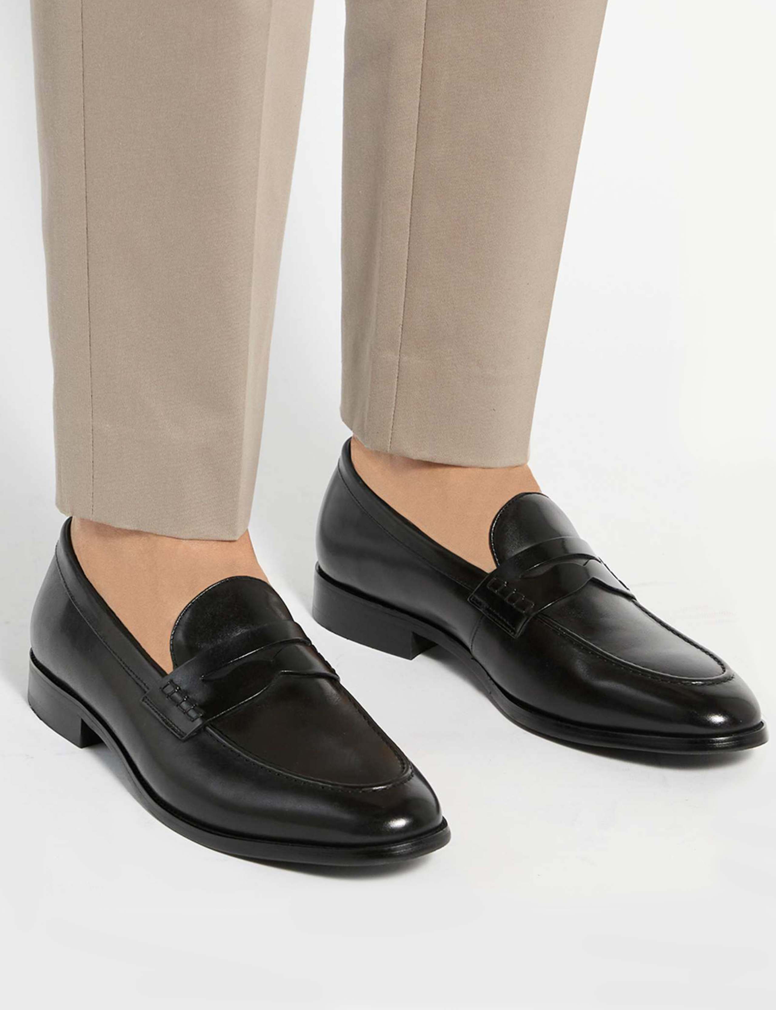 Leather Slip On Loafers 1 of 6