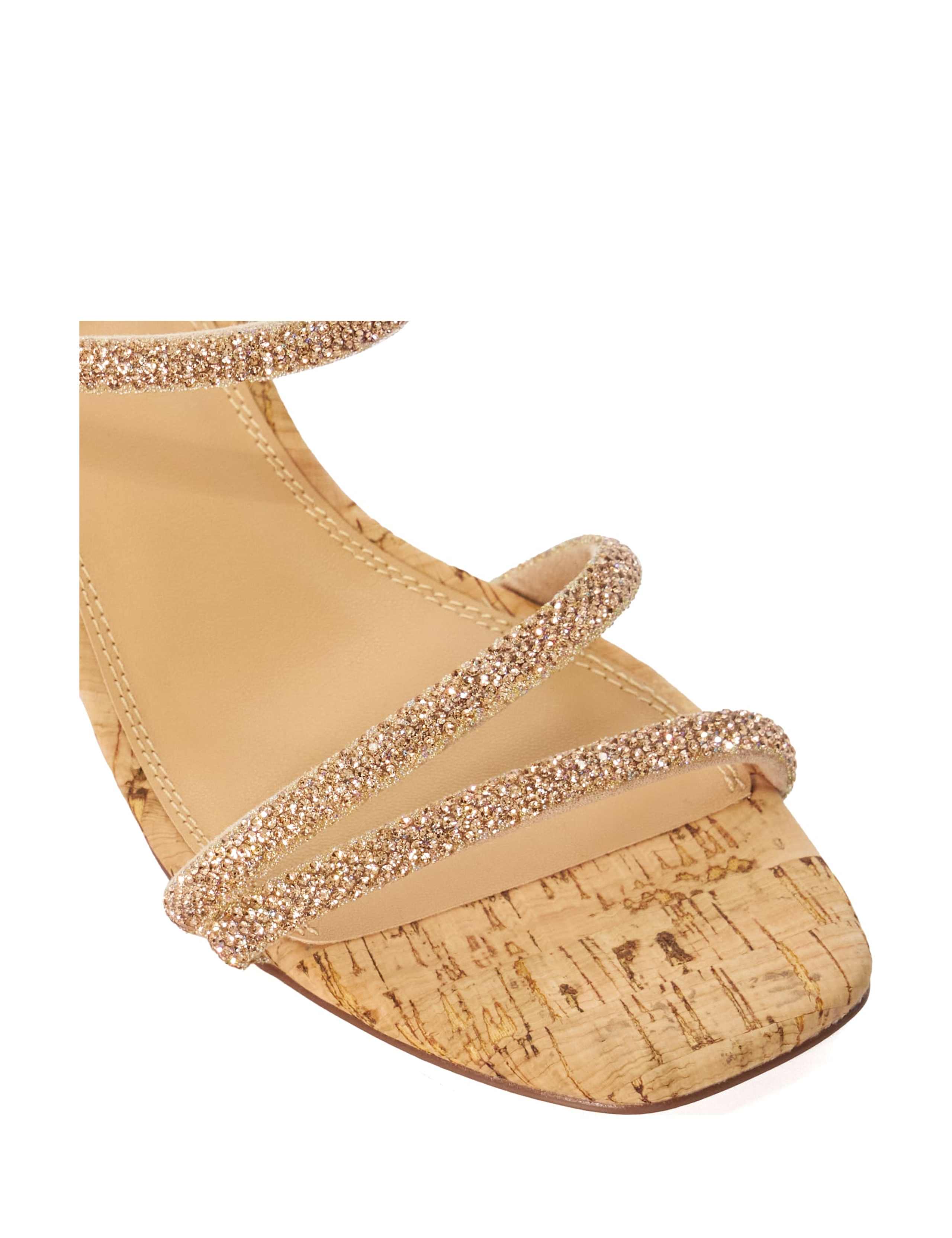 Cork Embellished Strappy Wedge Sandals 5 of 5