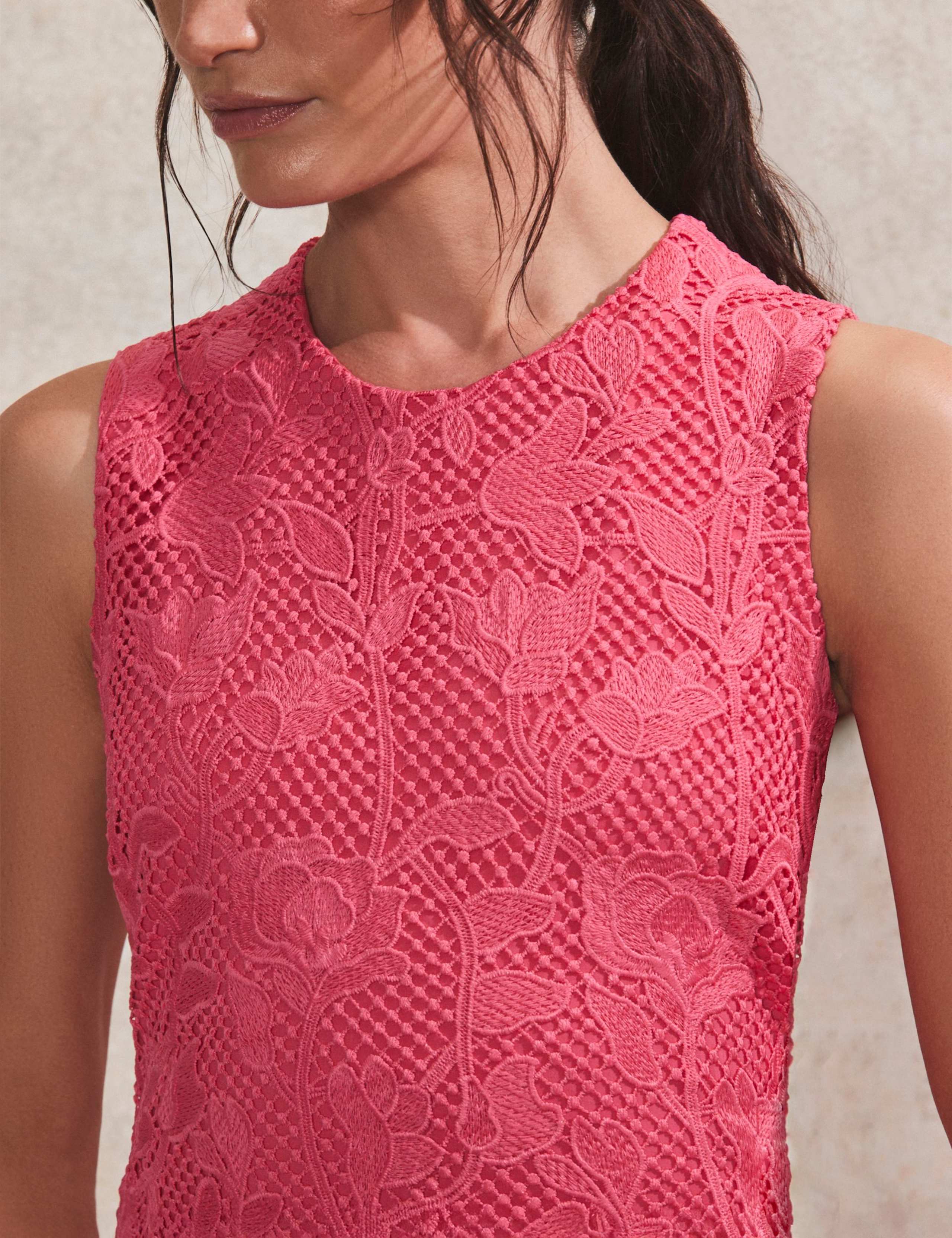 Lace Textured High Neck Midaxi Column Dress 4 of 4