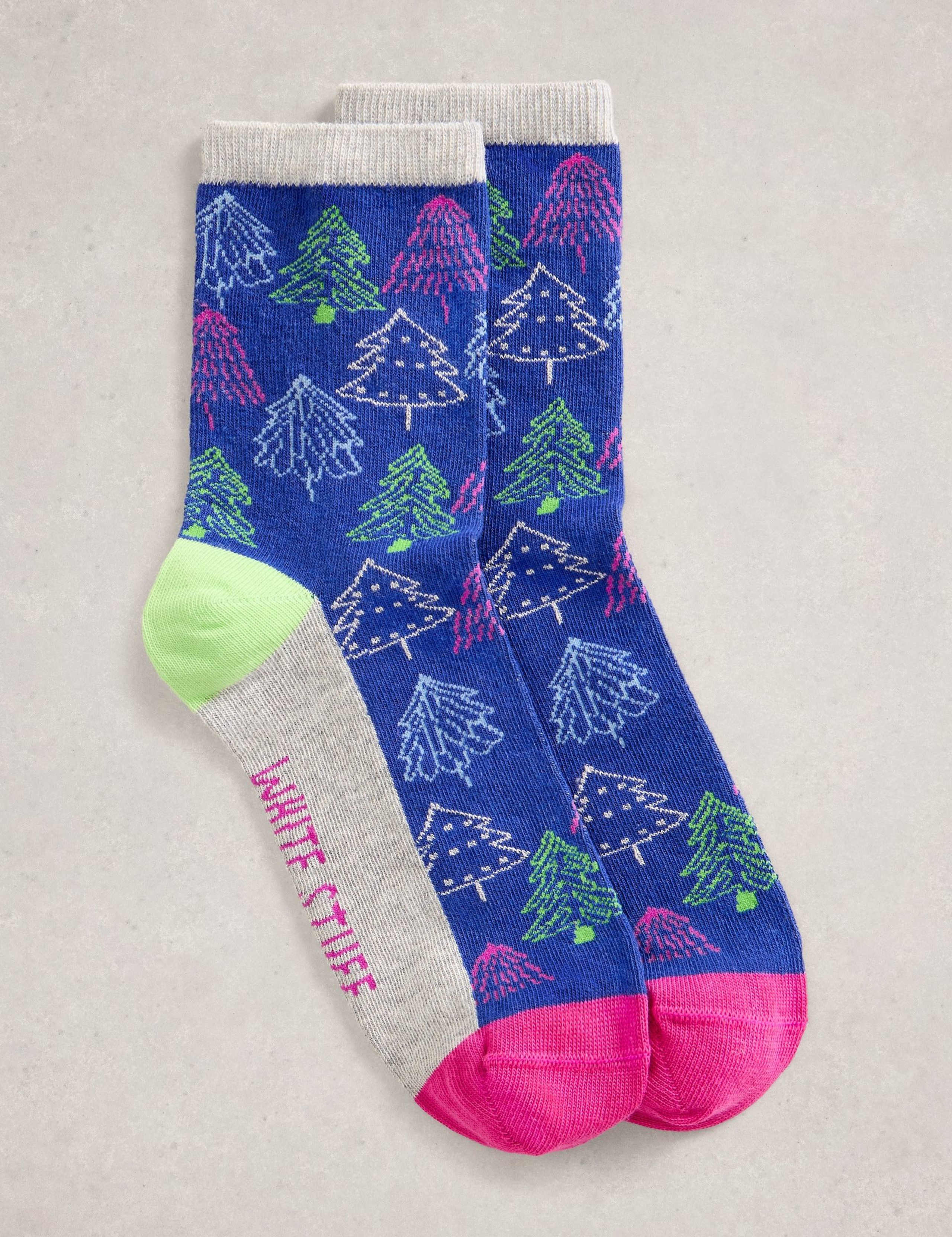 Cotton Rich Christmas Tree Socks in Cracker 2 of 3