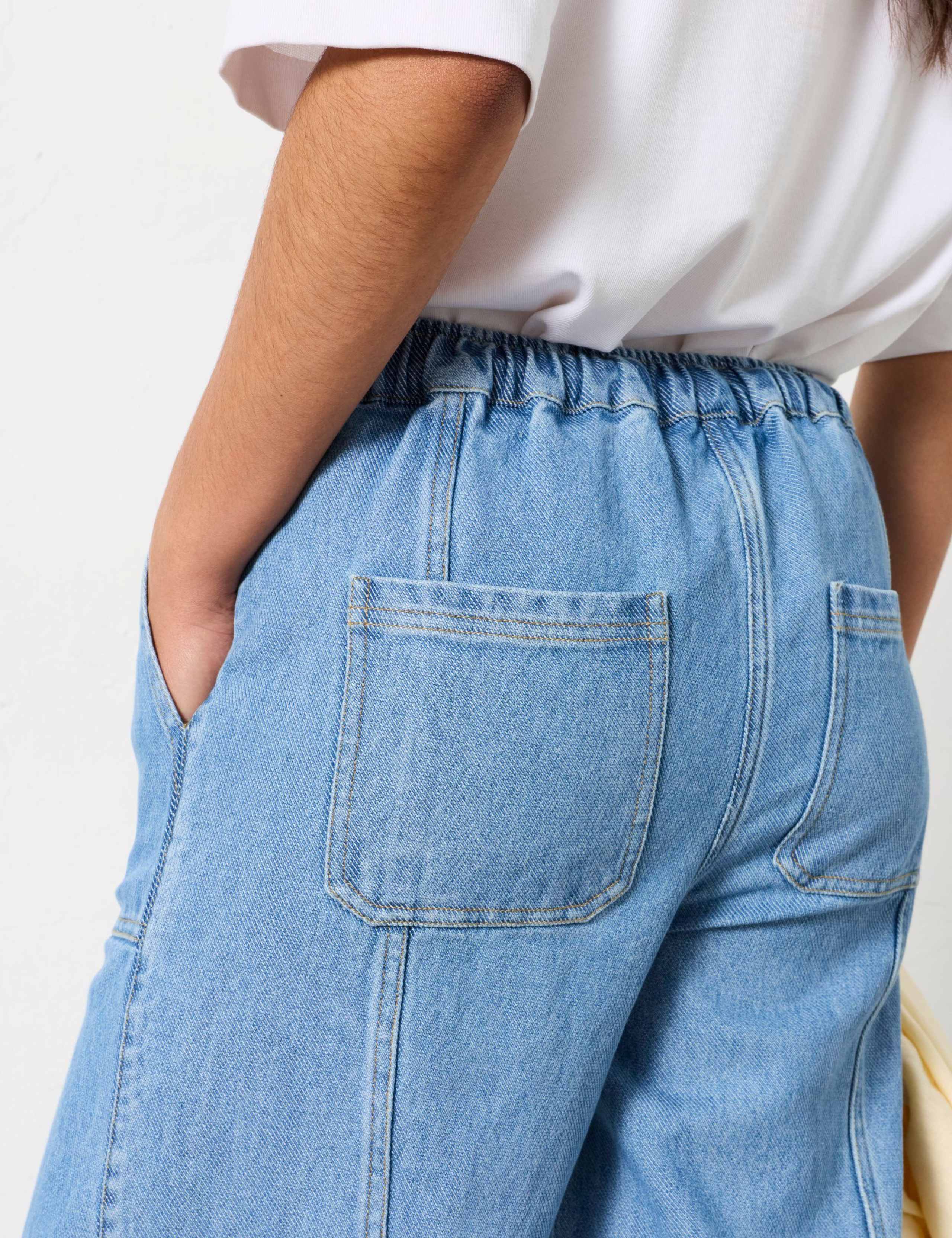 Pure Cotton Wide Leg Trousers QT 6 of 7