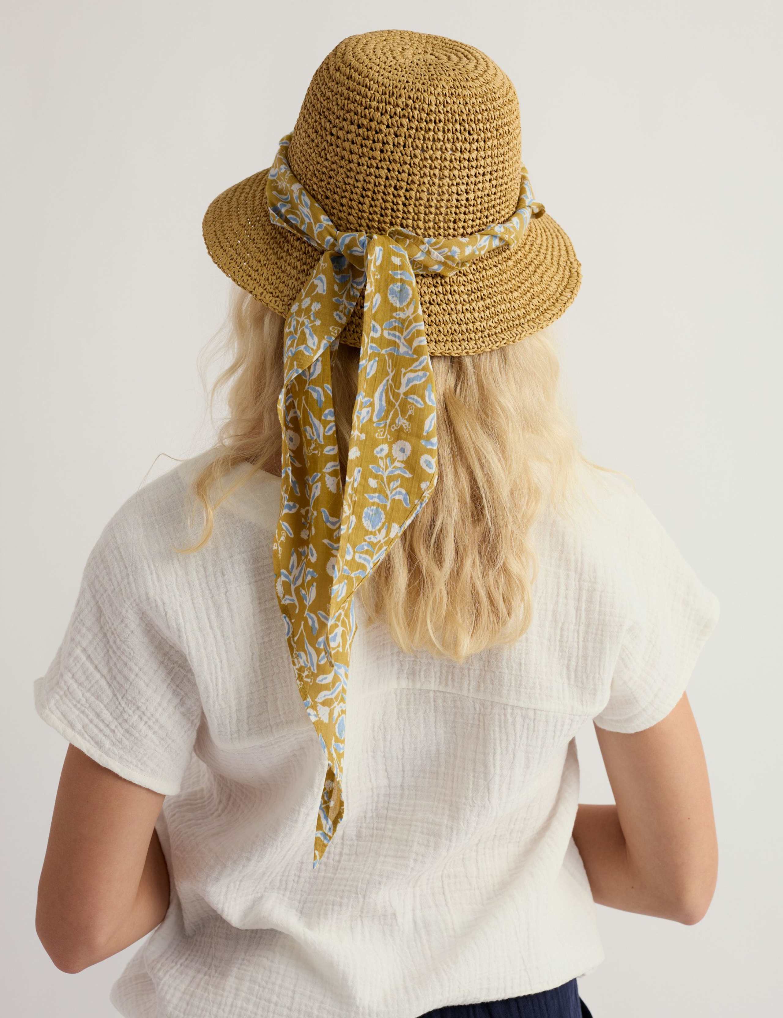 Cotton Blend Floral Scarf 2 of 4