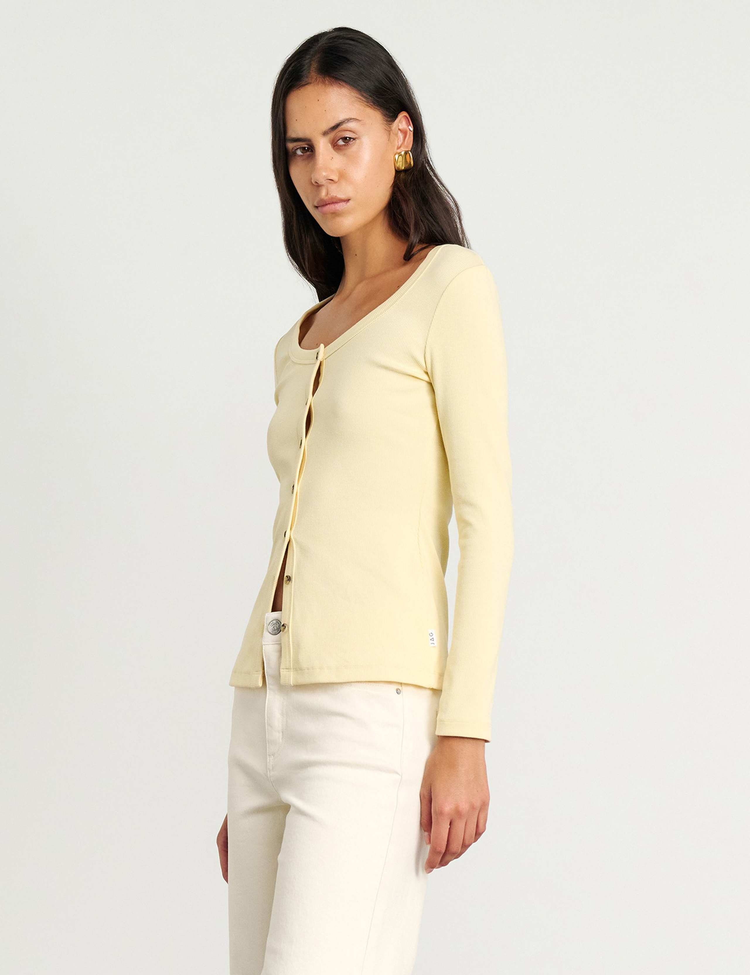 Cotton Rich Ribbed Cardigan 2 of 6