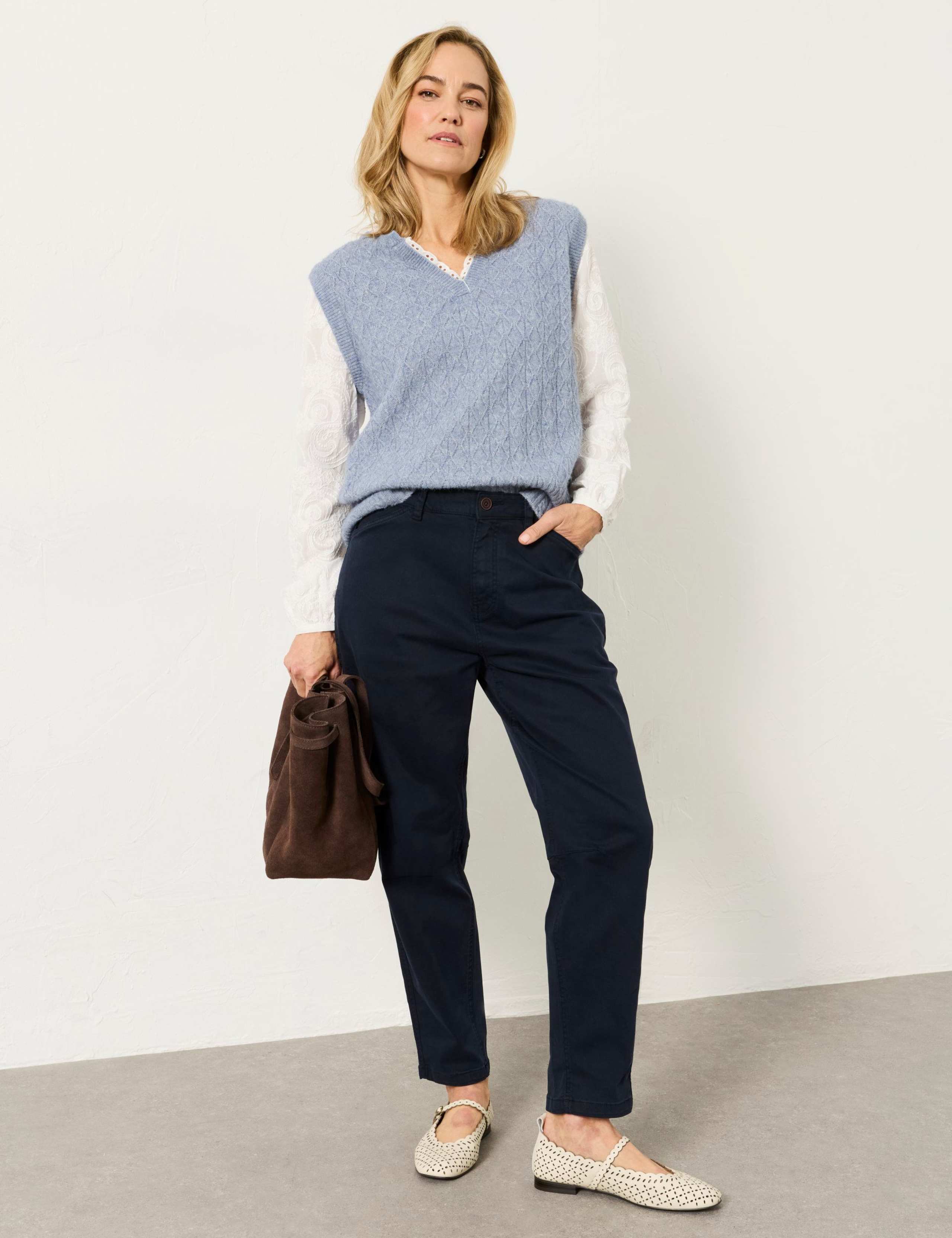 Cotton Rich Tapered Ankle Grazer Chinos 1 of 6