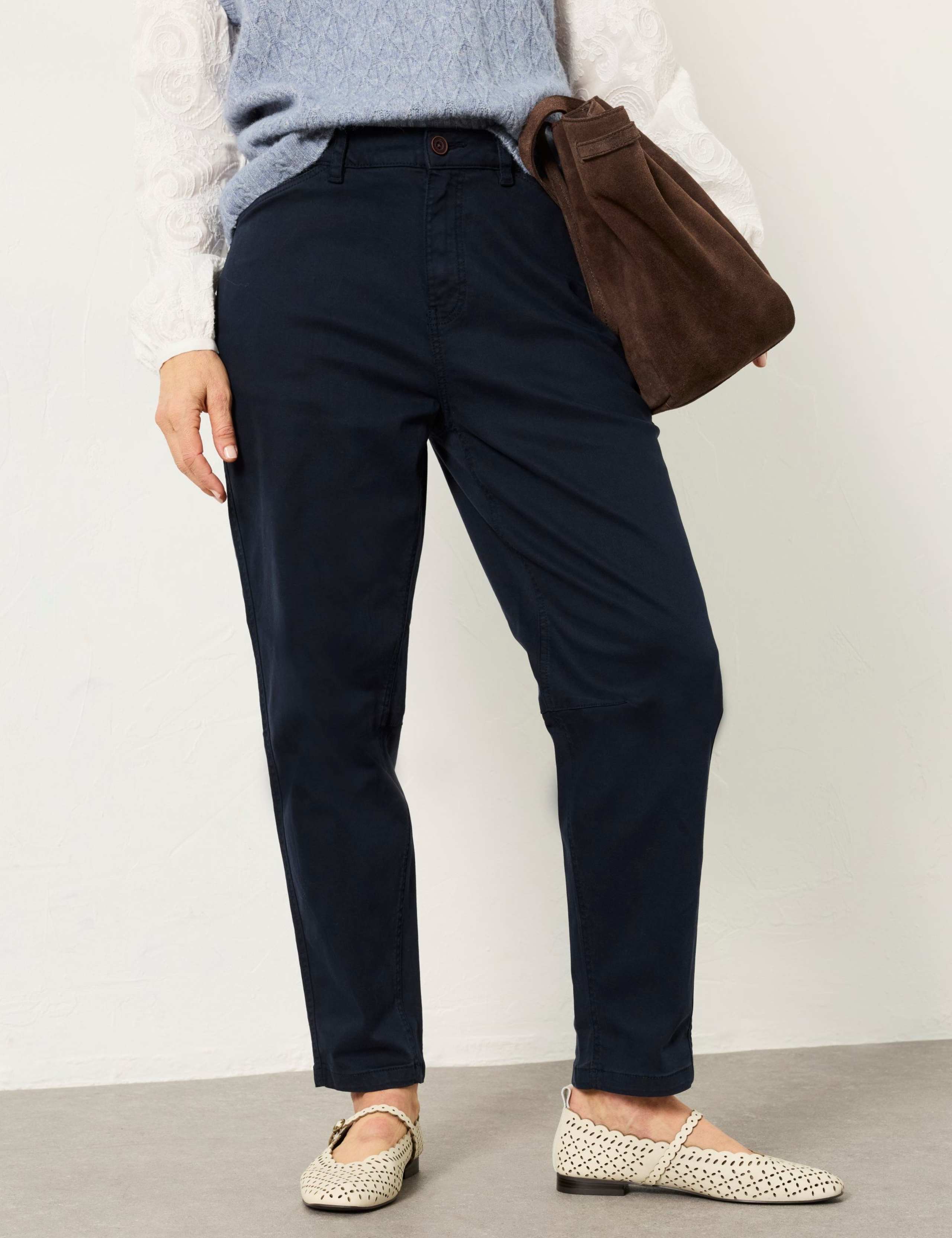 Cotton Rich Tapered Ankle Grazer Chinos 3 of 6