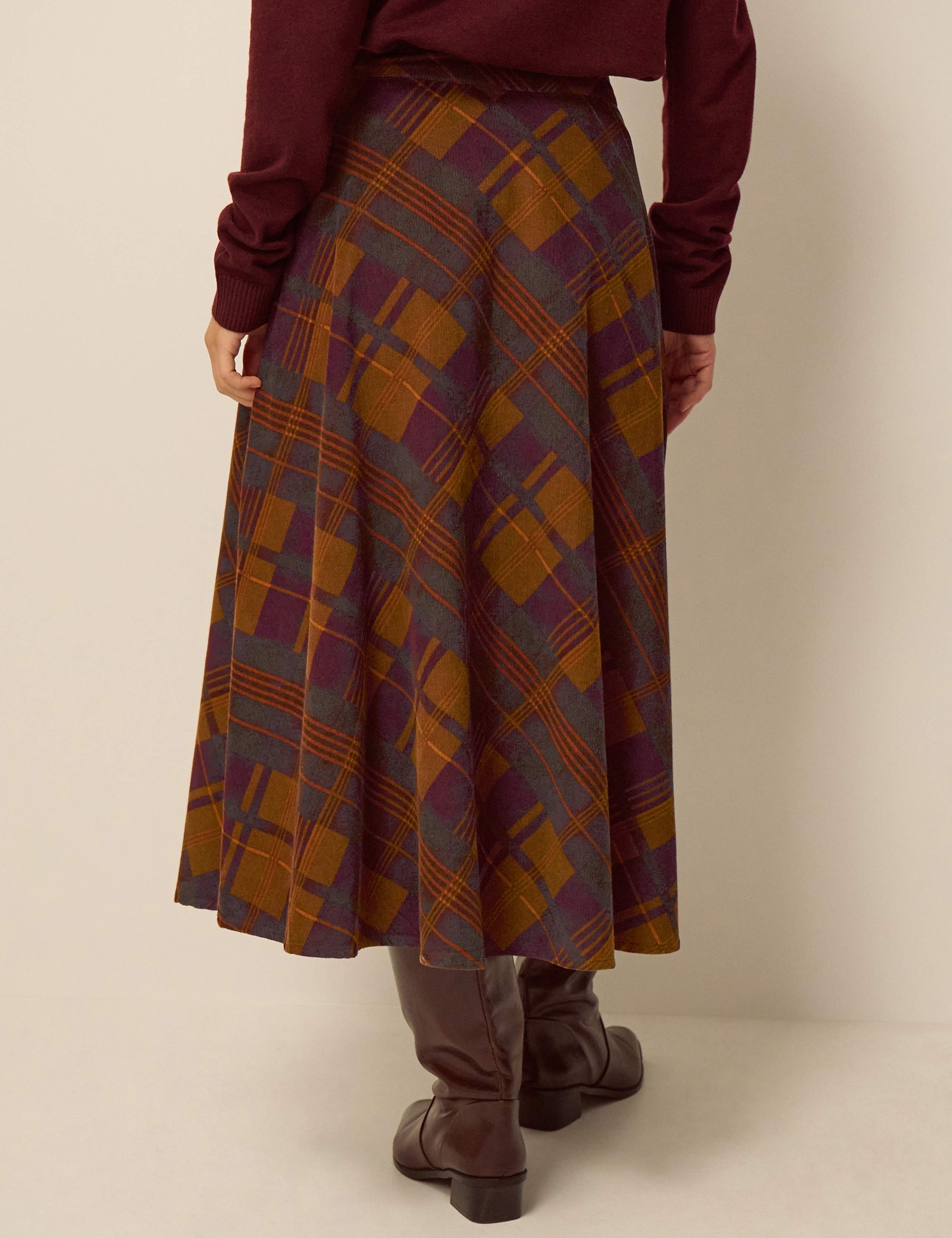 Pure Cotton Printed Midi A Line Skirt 3 of 4