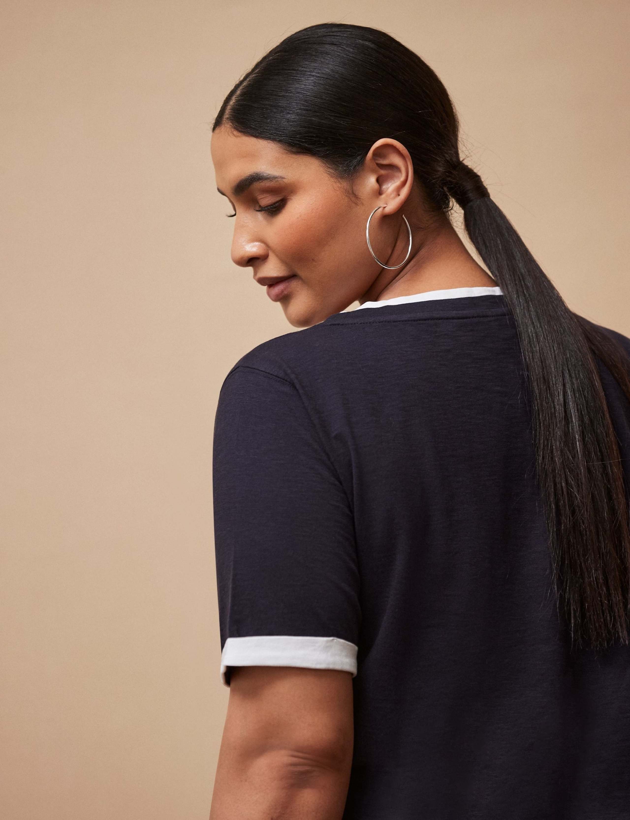 Pure Cotton Contrast T-Shirt 4 of 4