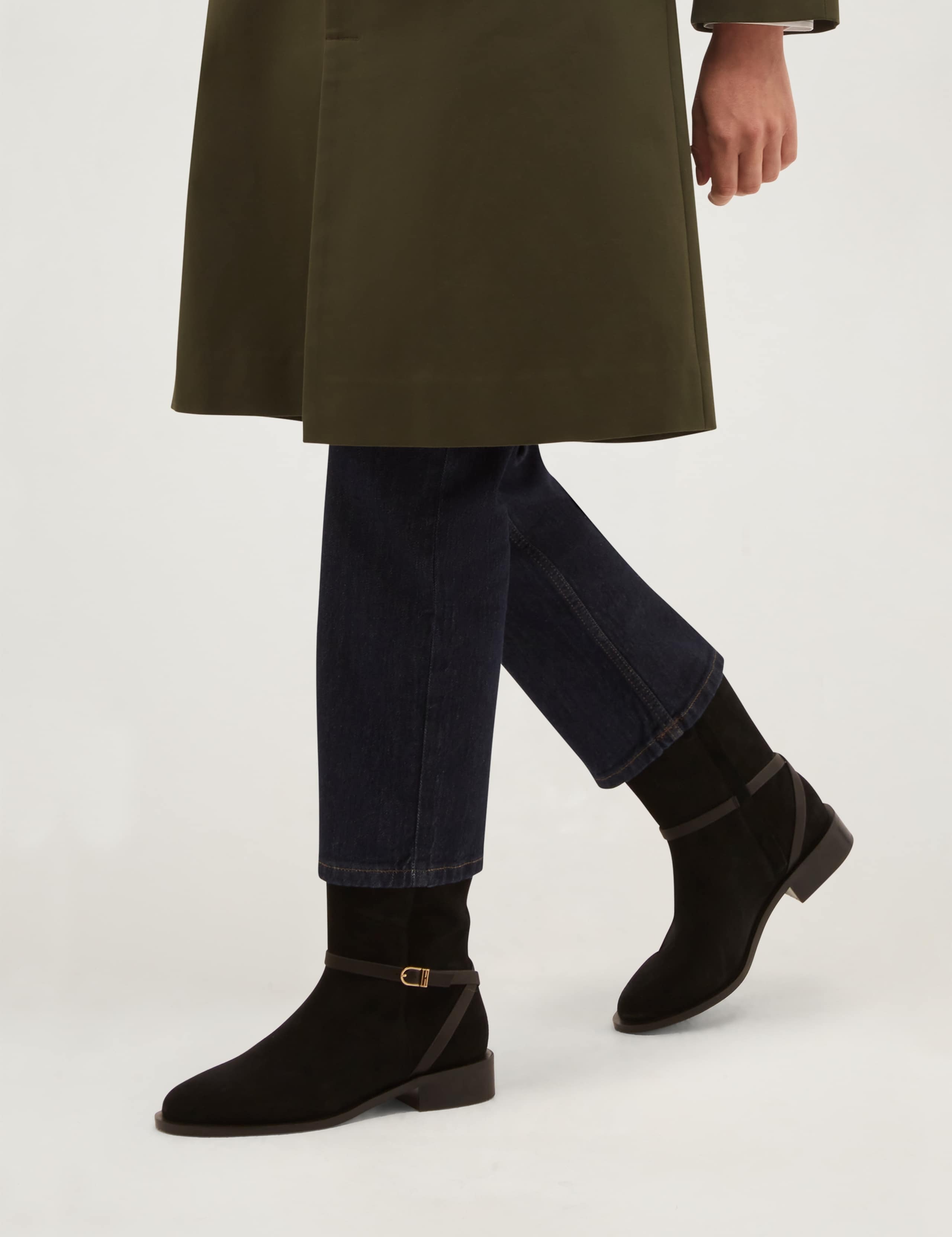 Leather Flat Shoe Boots 6 of 6