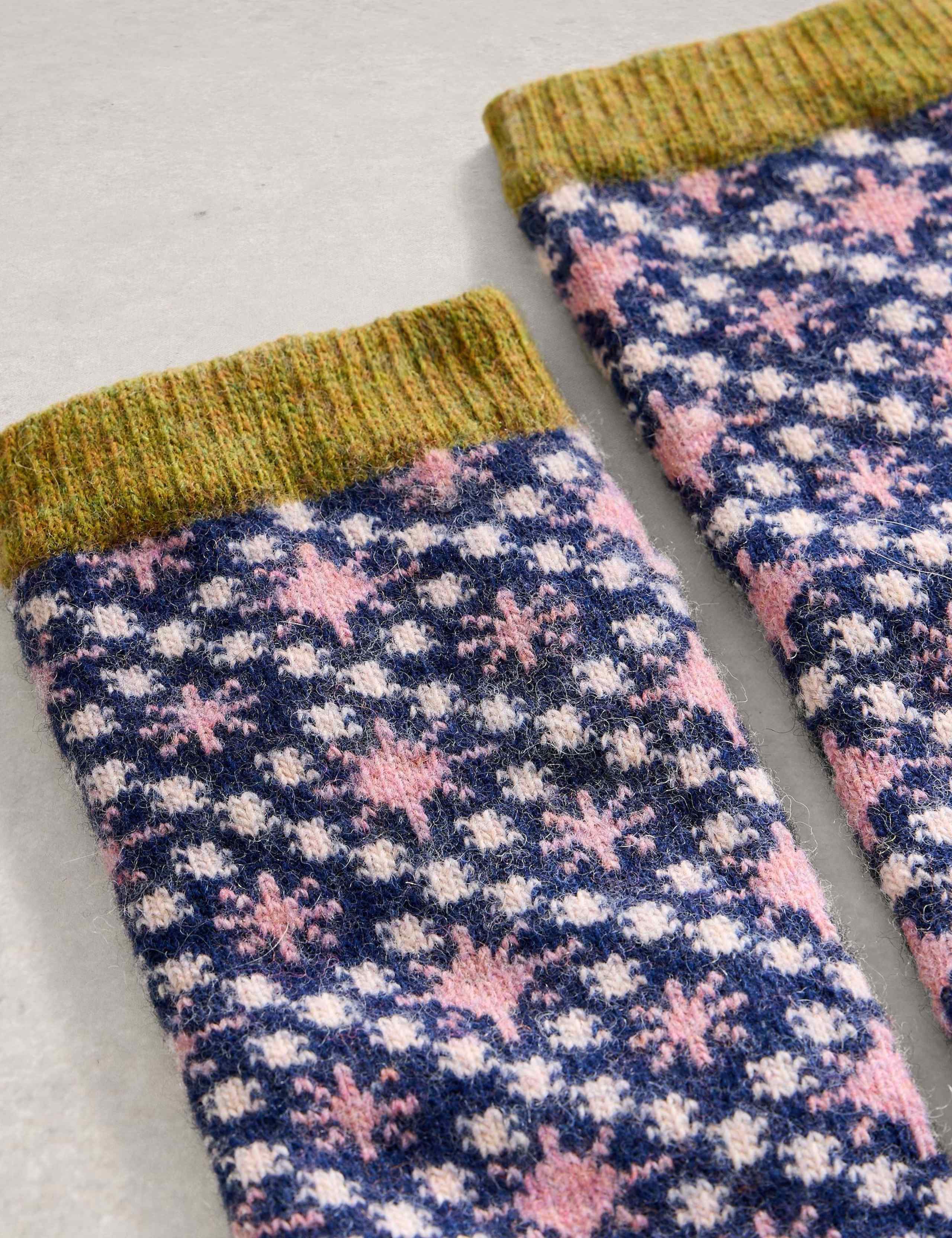 Wool Rich Patterned Ankle High Socks 2 of 4
