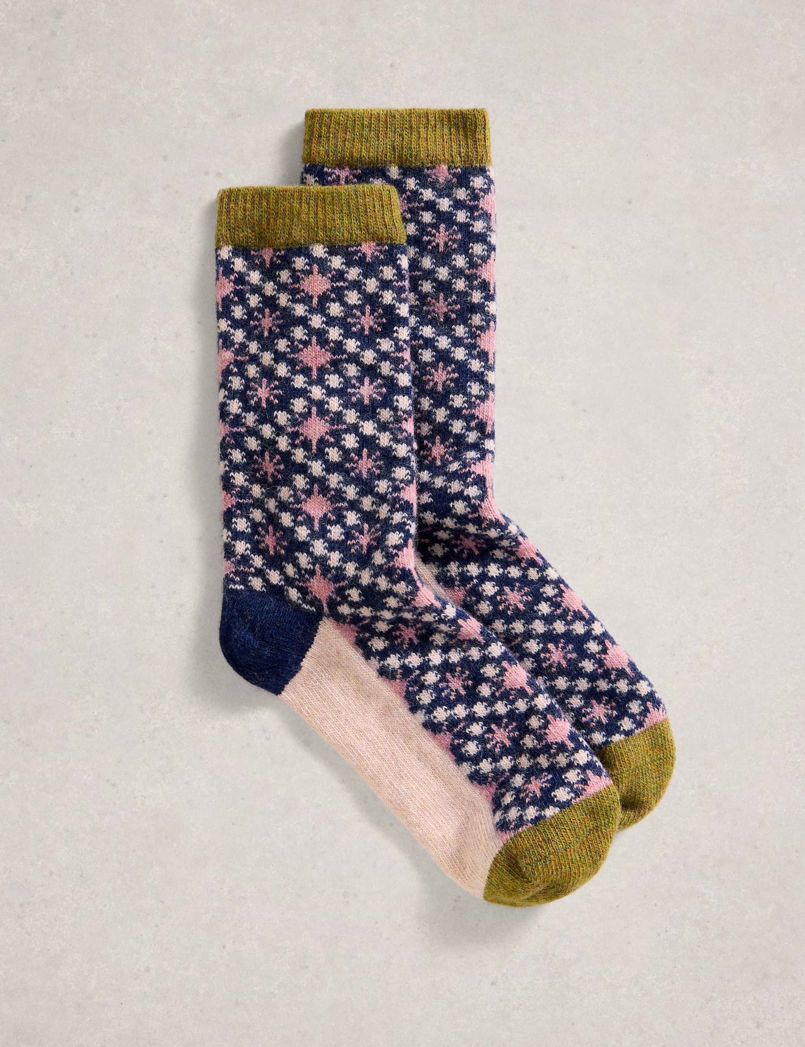 Wool Rich Patterned Ankle High Socks 3 of 4