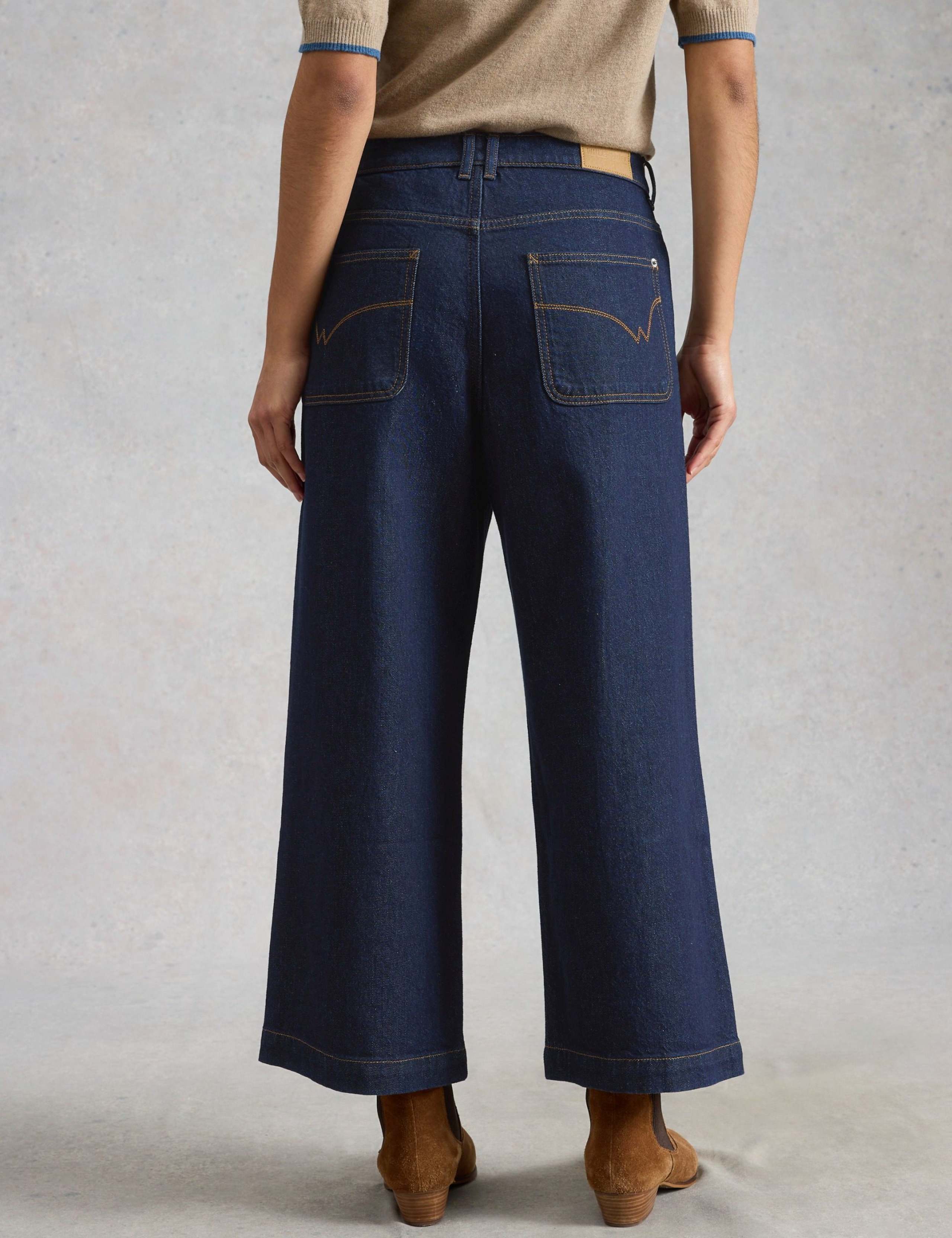 Mid Rise Wide Leg Cropped Jeans 4 of 6