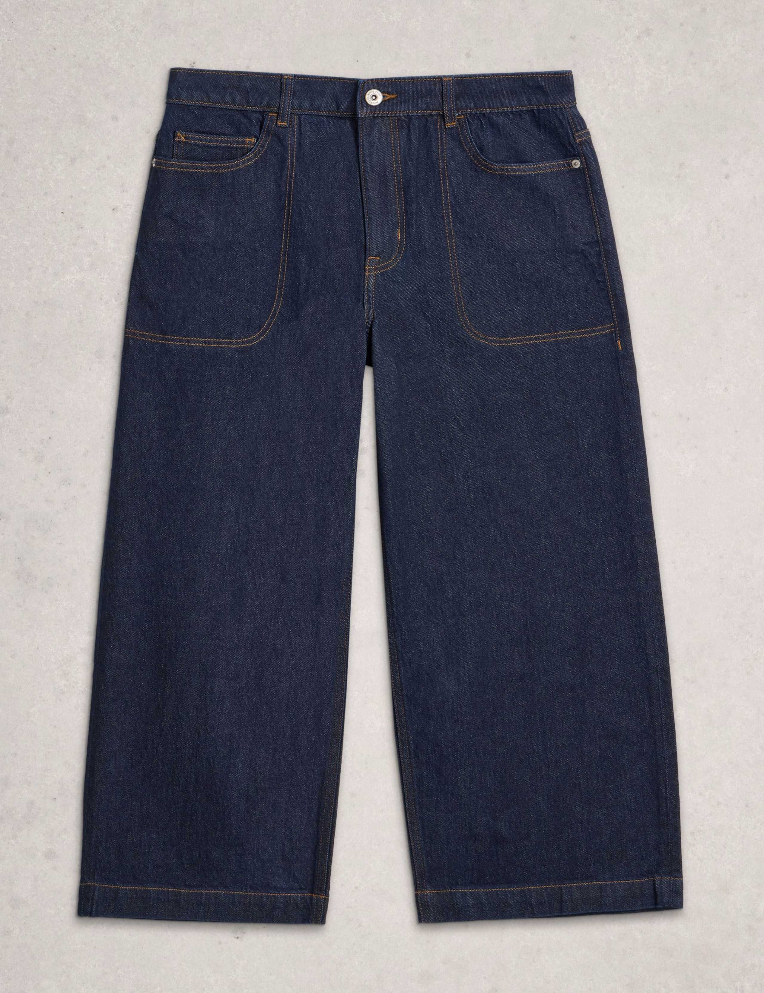 Mid Rise Wide Leg Cropped Jeans 2 of 6