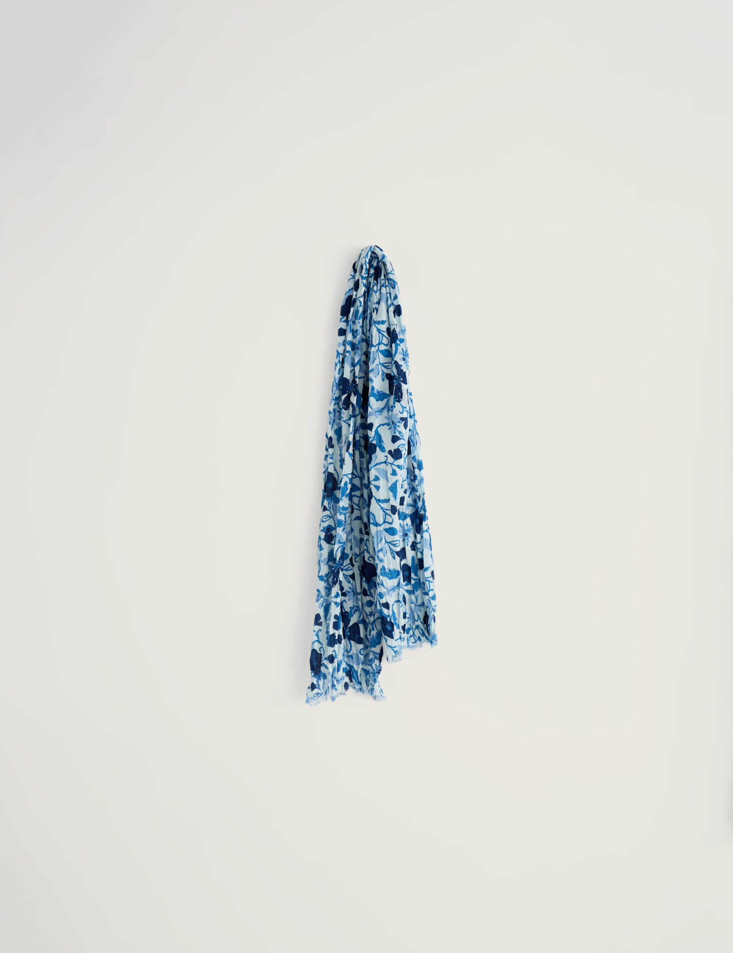 Pure Cotton Printed Floral Scarf 2 of 5