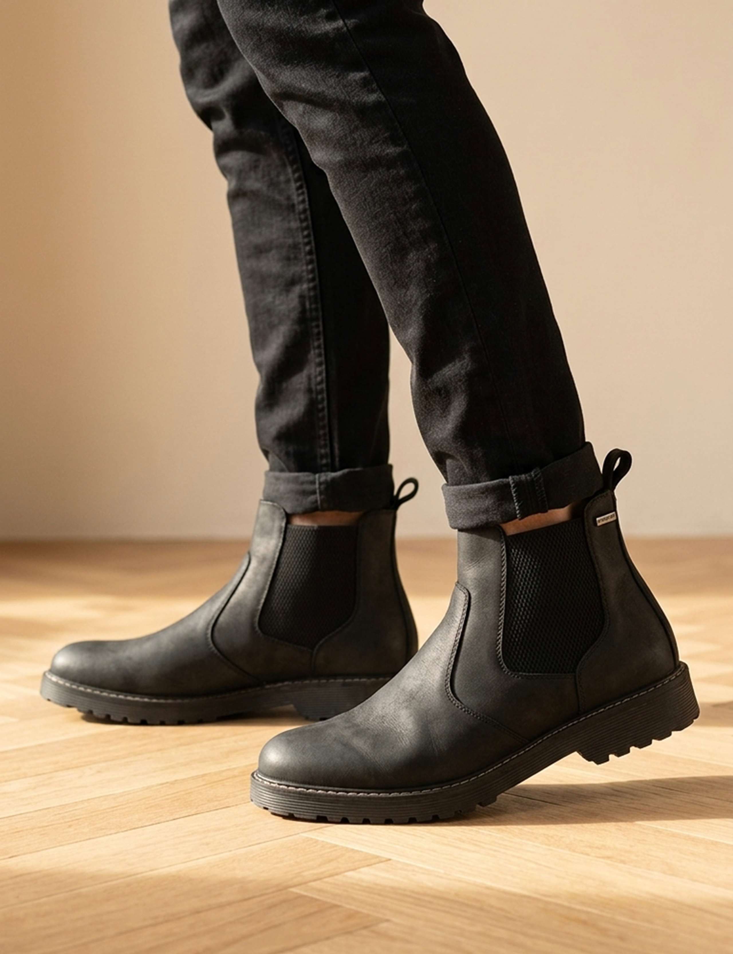 Waterproof Leather Pull On Boots 1 of 6
