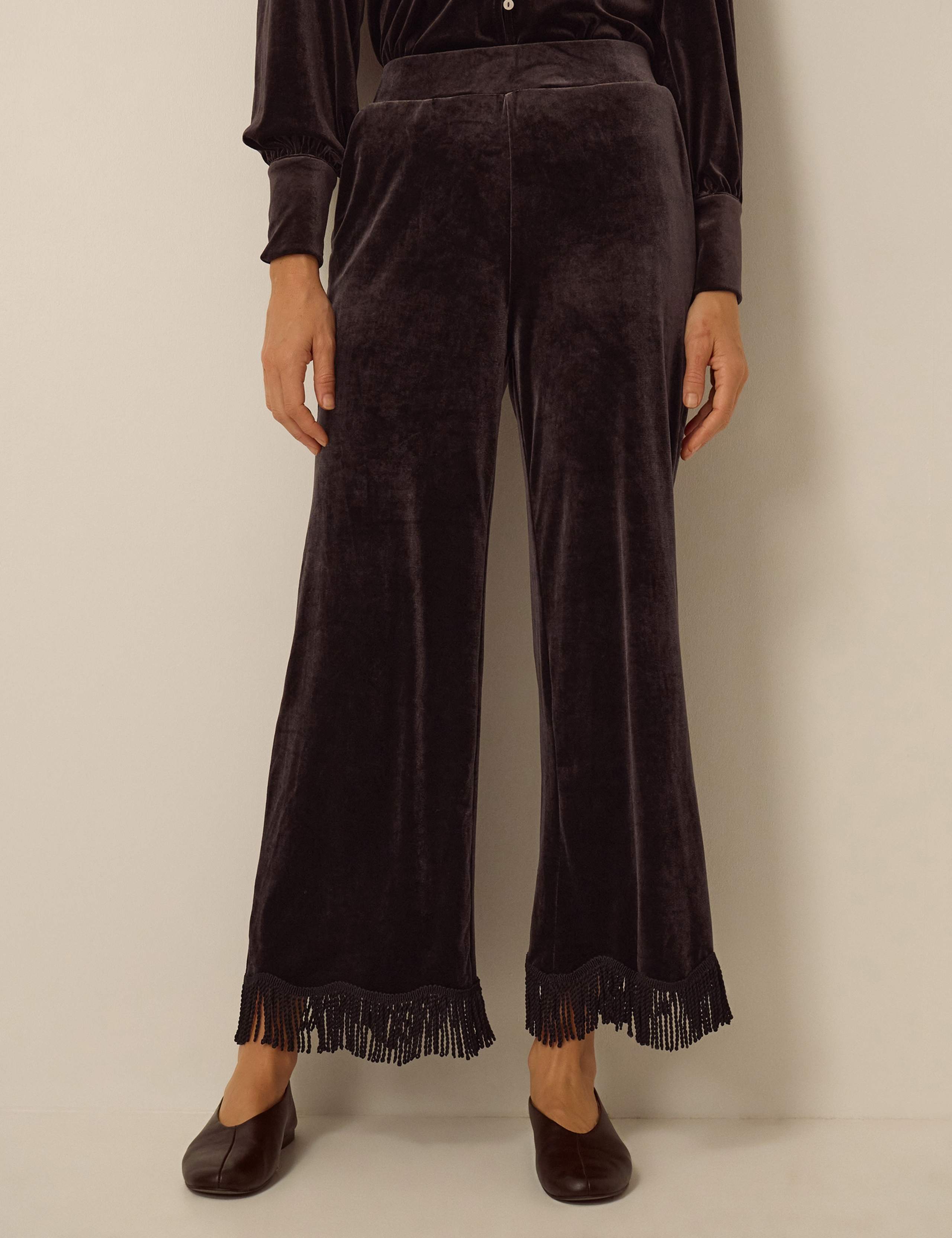 Velvet Wide Leg Trousers 1 of 4