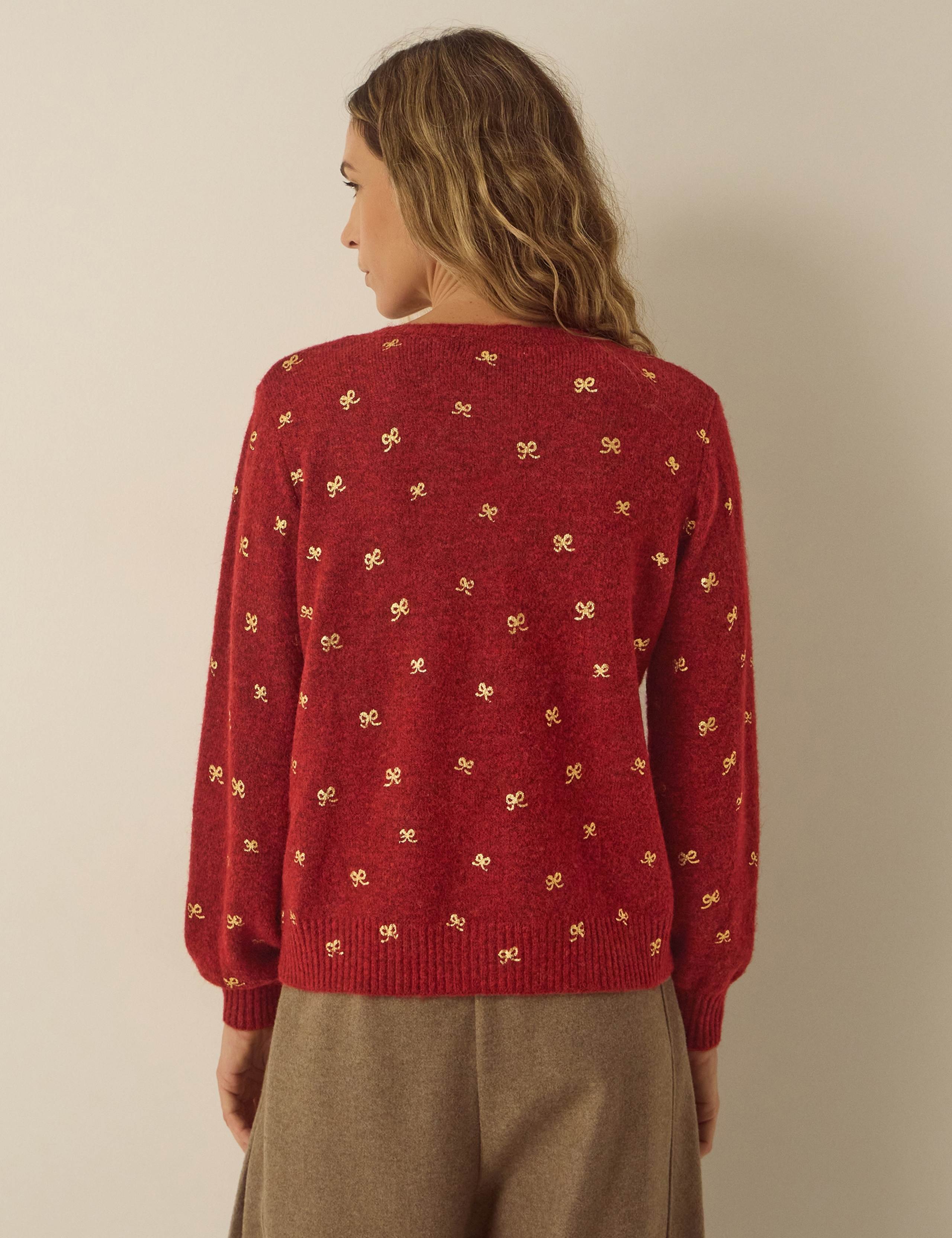 Metallic Button Front Cardigan 3 of 5