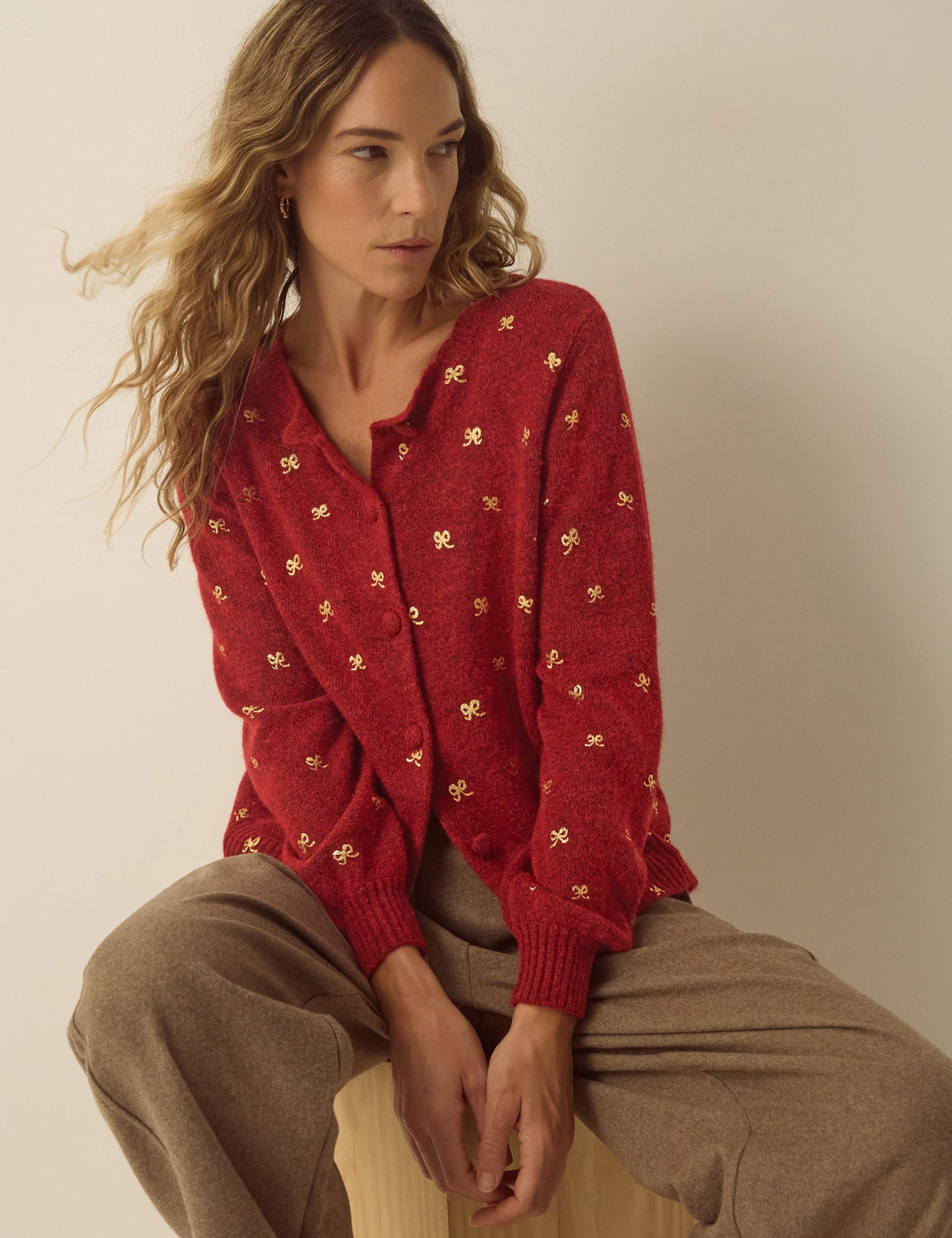 Metallic Button Front Cardigan 4 of 5