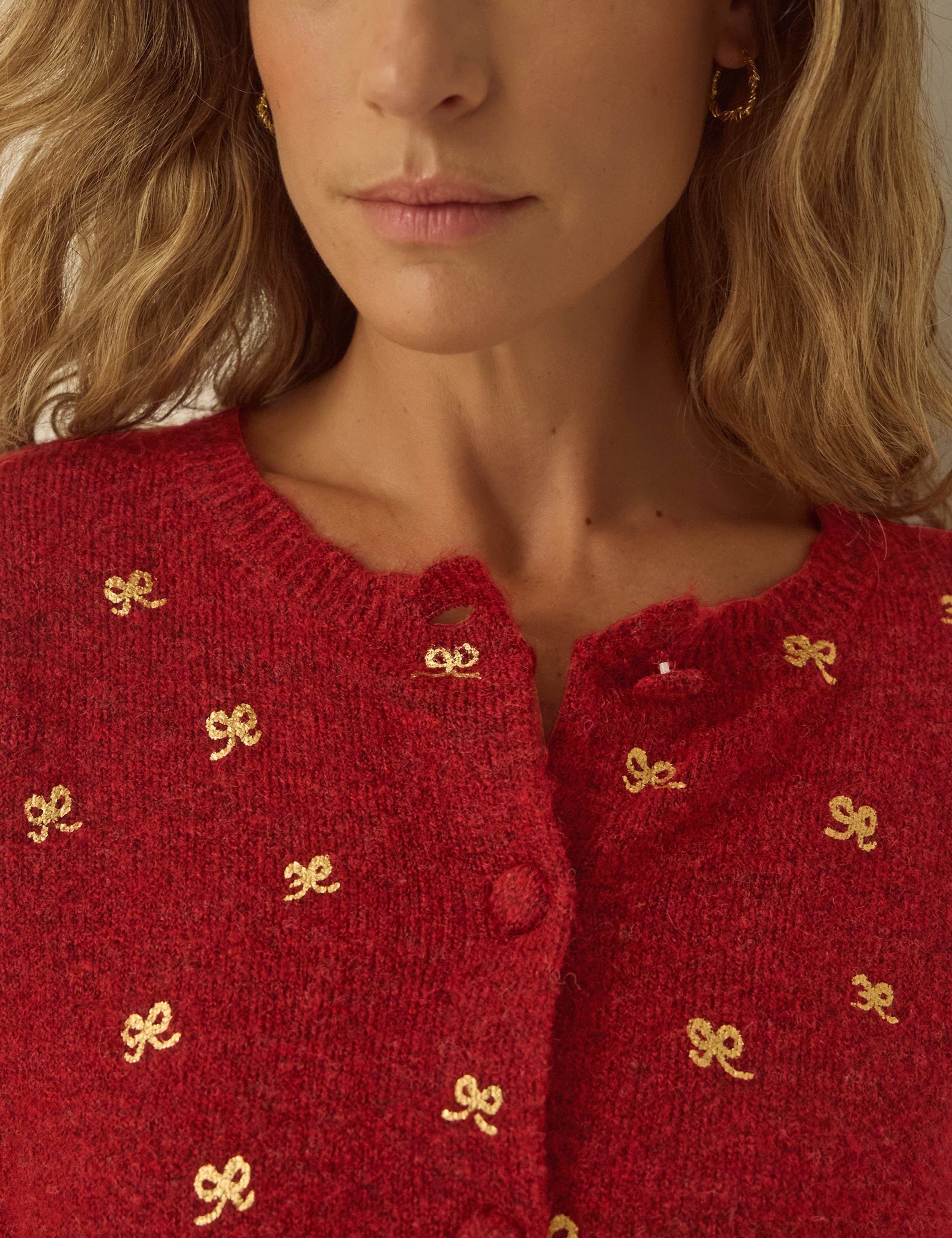 Metallic Button Front Cardigan 5 of 5