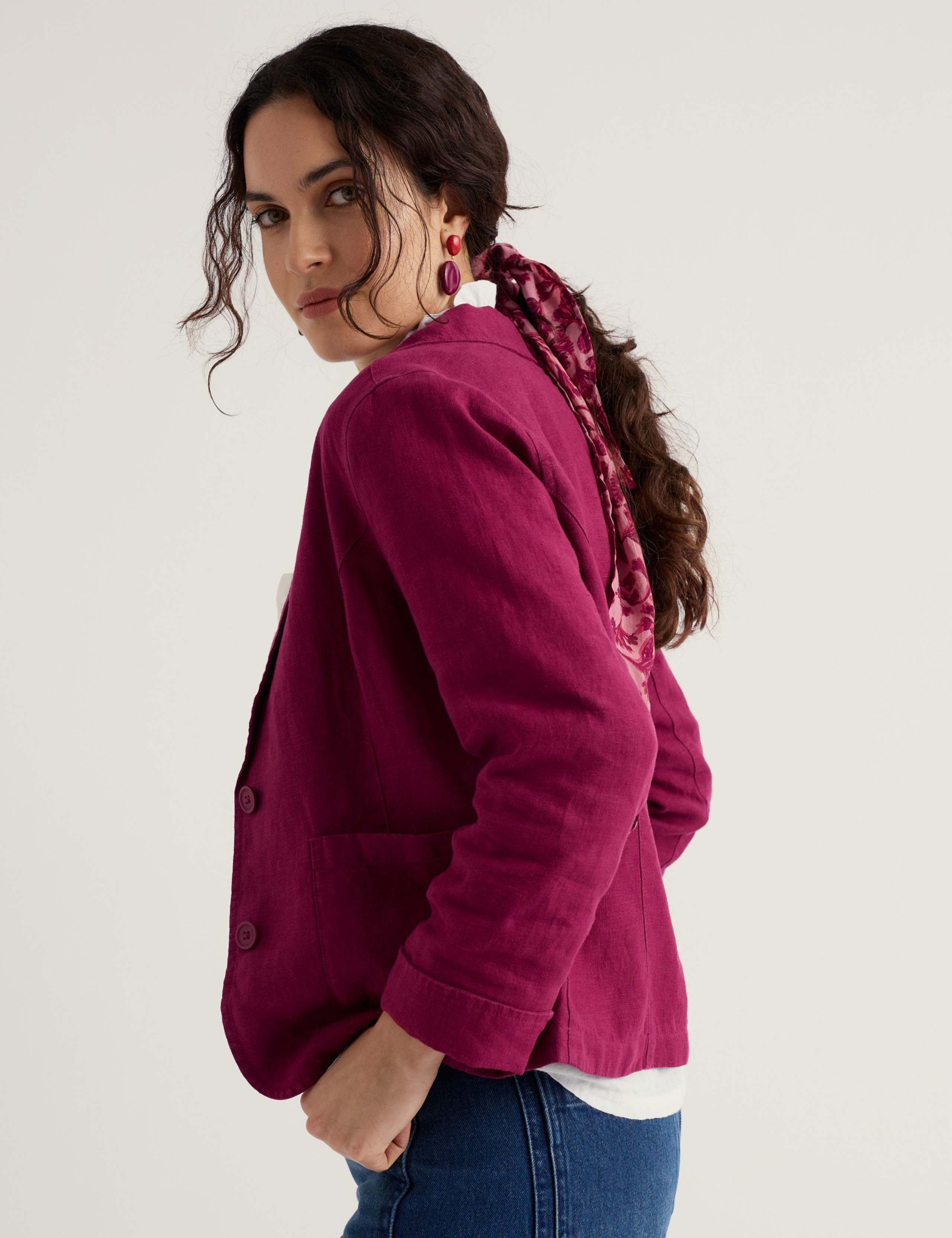 Cotton Modal Blend Printed Floral Scarf 3 of 3