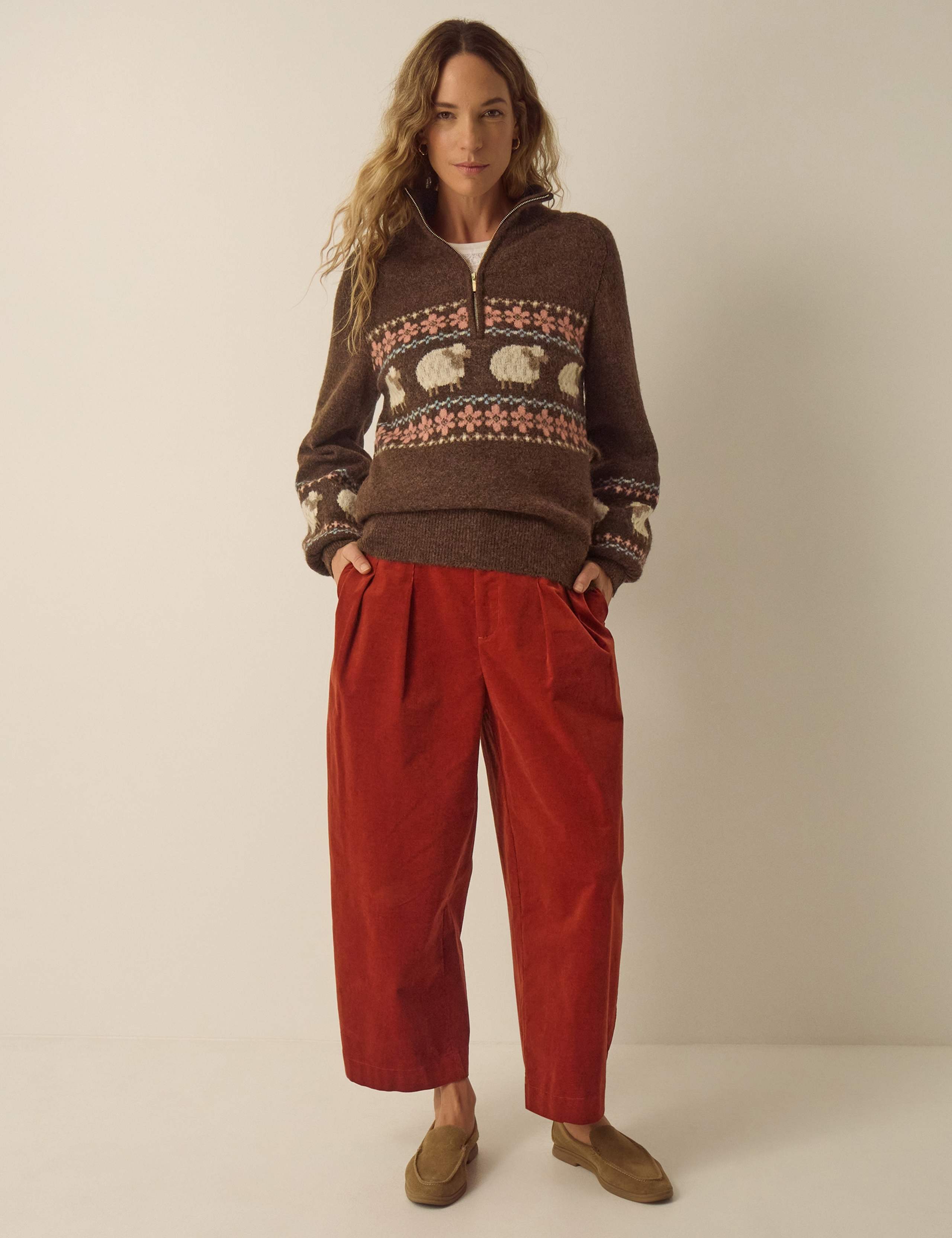 Patterned Funnel Neck Jumper 2 of 4