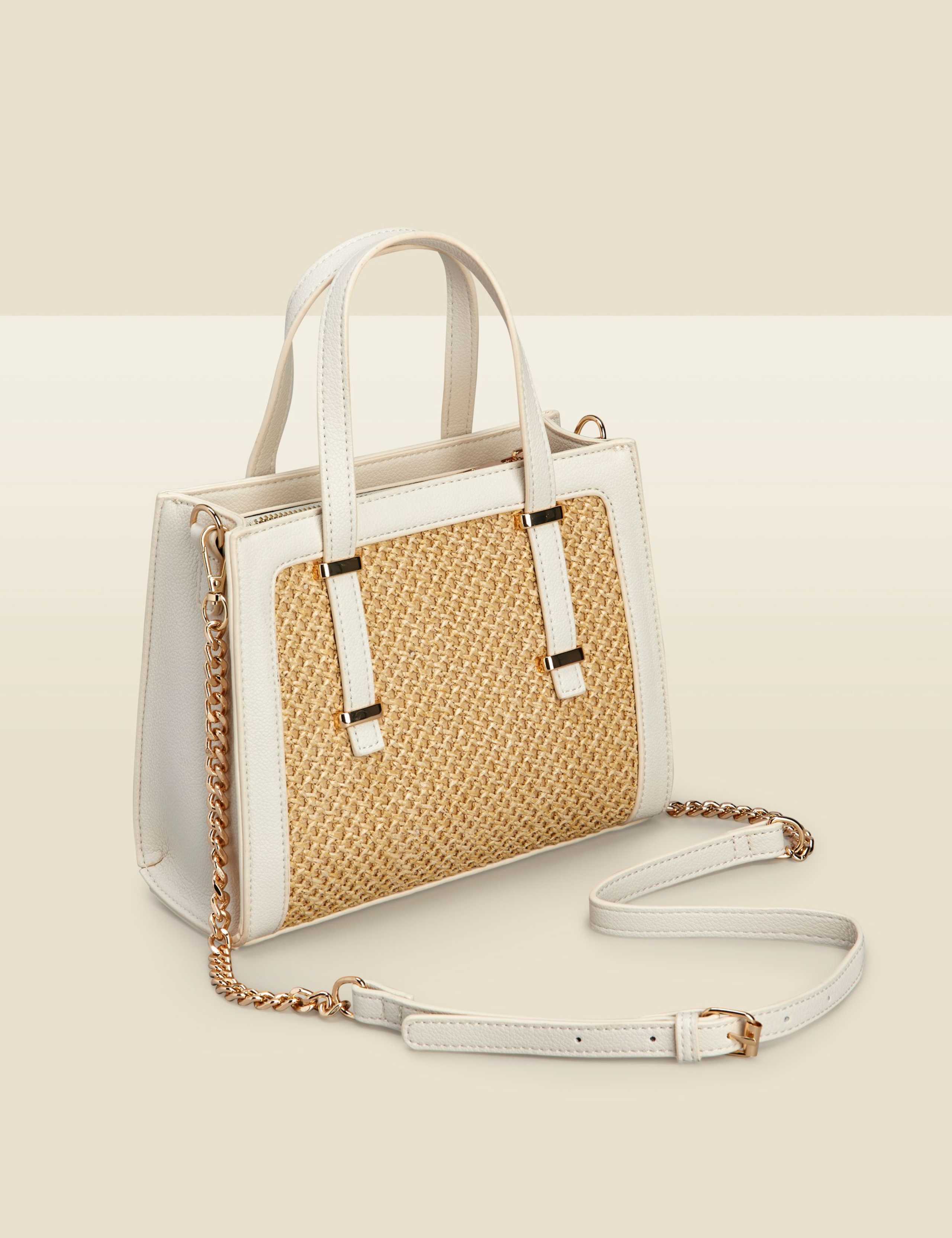 Raffia Chain Strap Mini Tote Bag 2 of 5