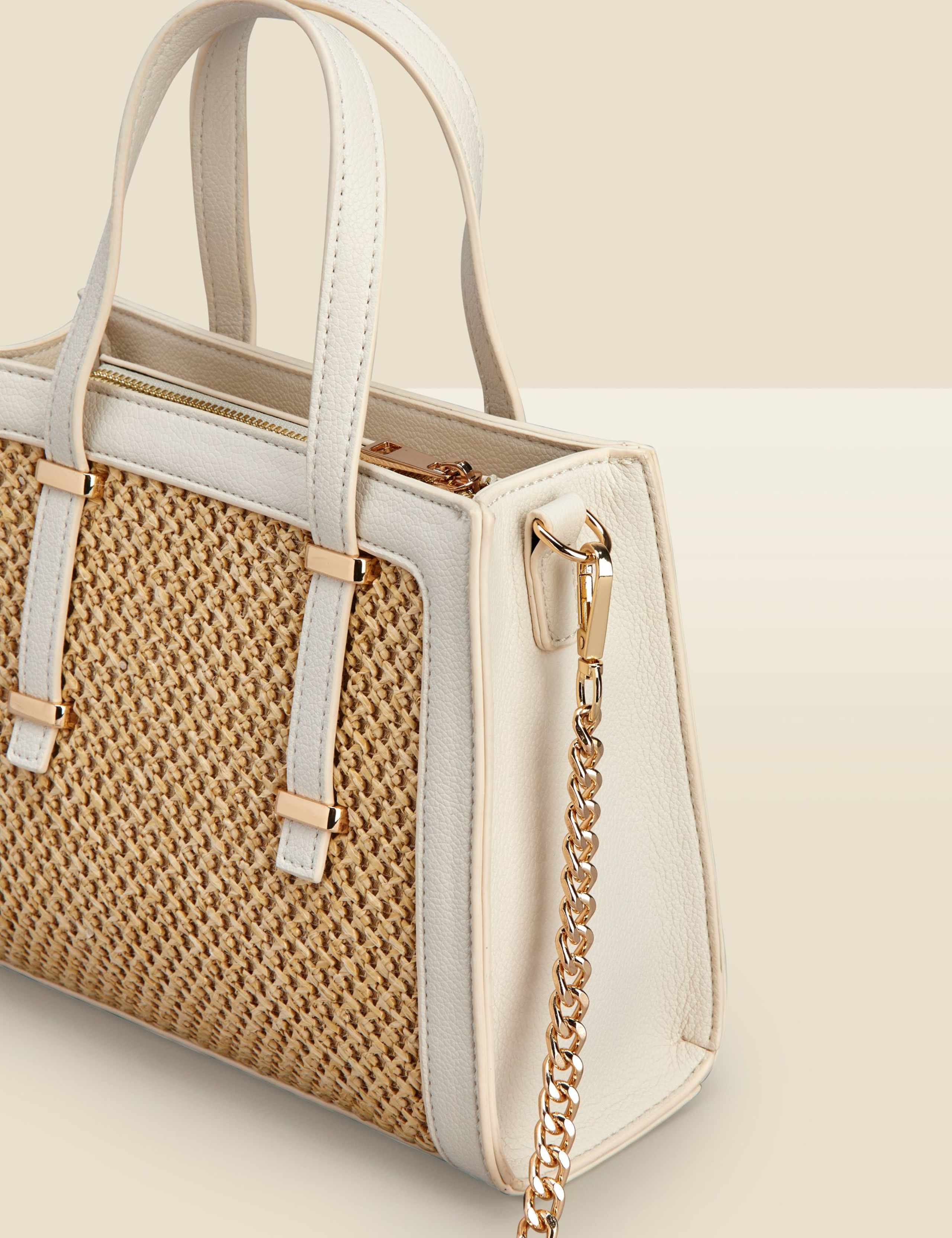 Raffia Chain Strap Mini Tote Bag 3 of 5