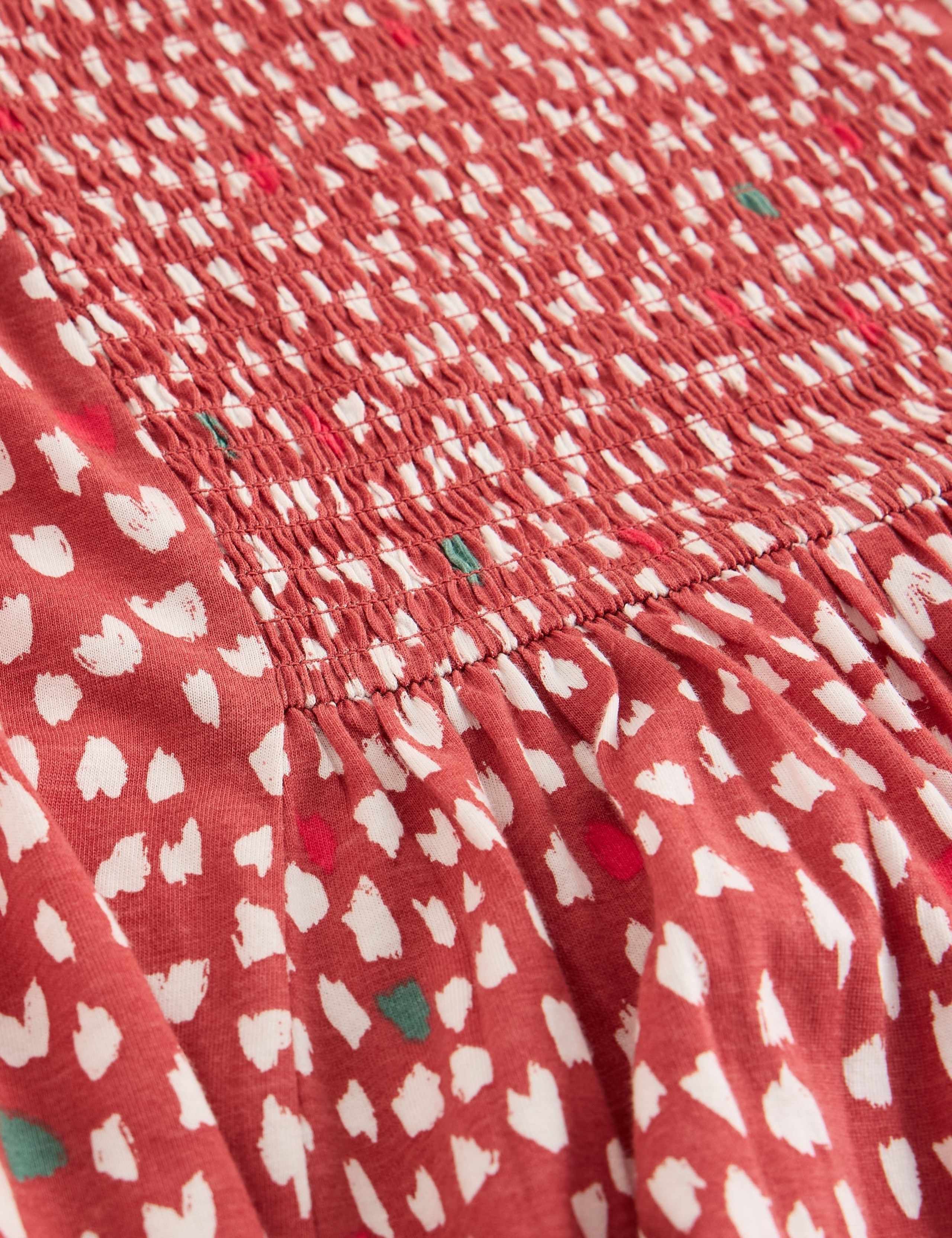 Cotton Blend Printed Knee Length Skater Dress 5 of 6
