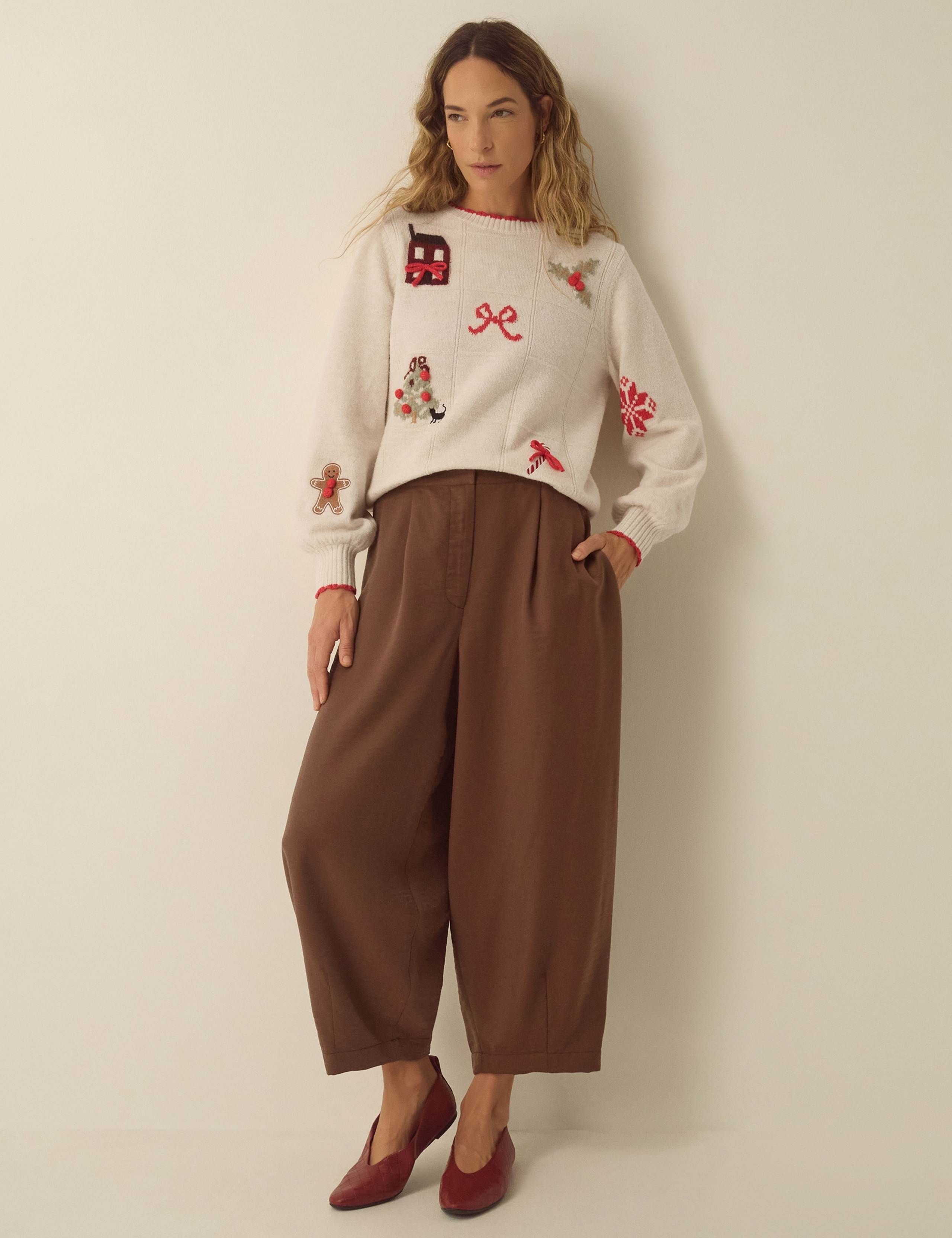 Printed Christmas Crew Neck Jumper 2 of 4