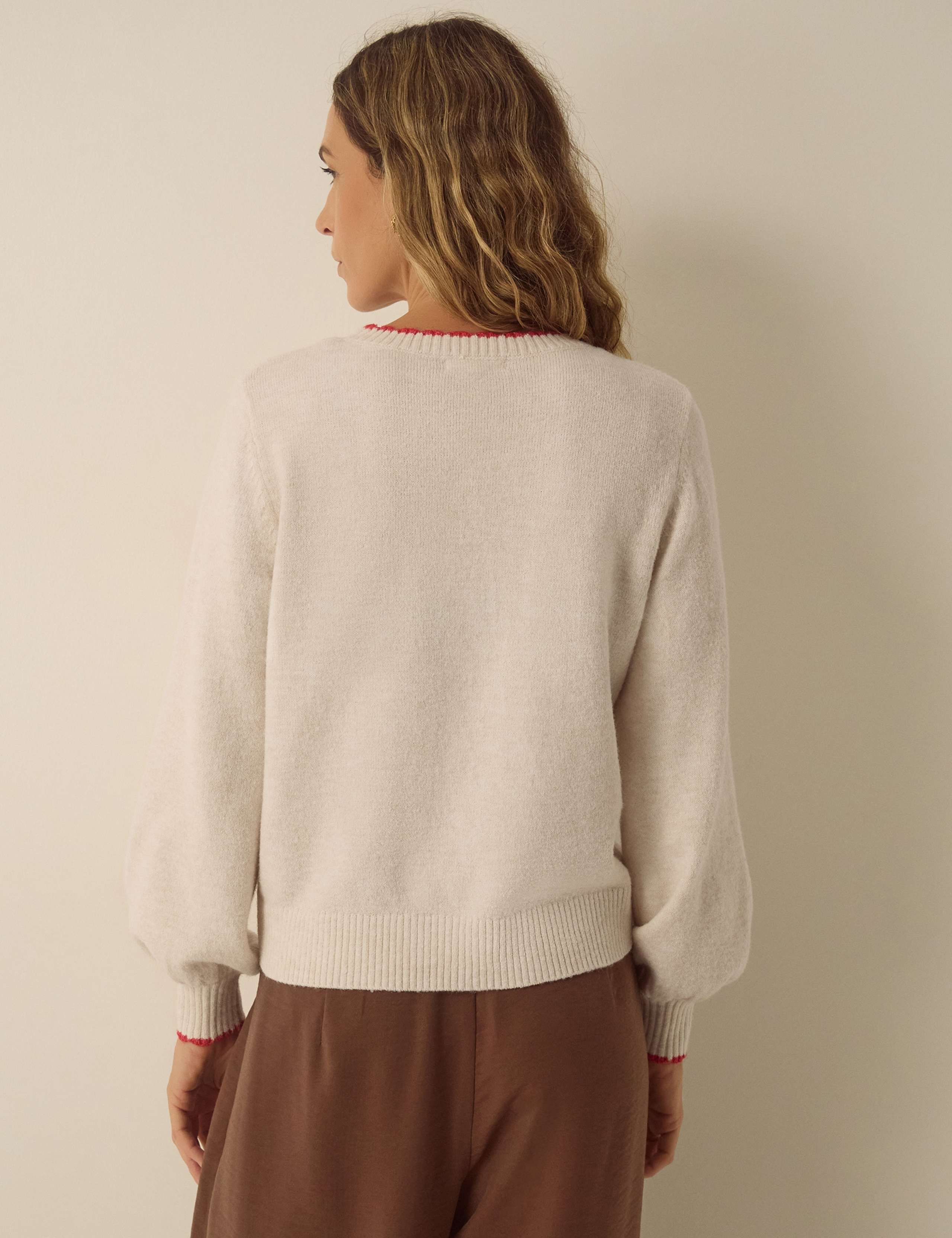 Printed Christmas Crew Neck Jumper 3 of 4