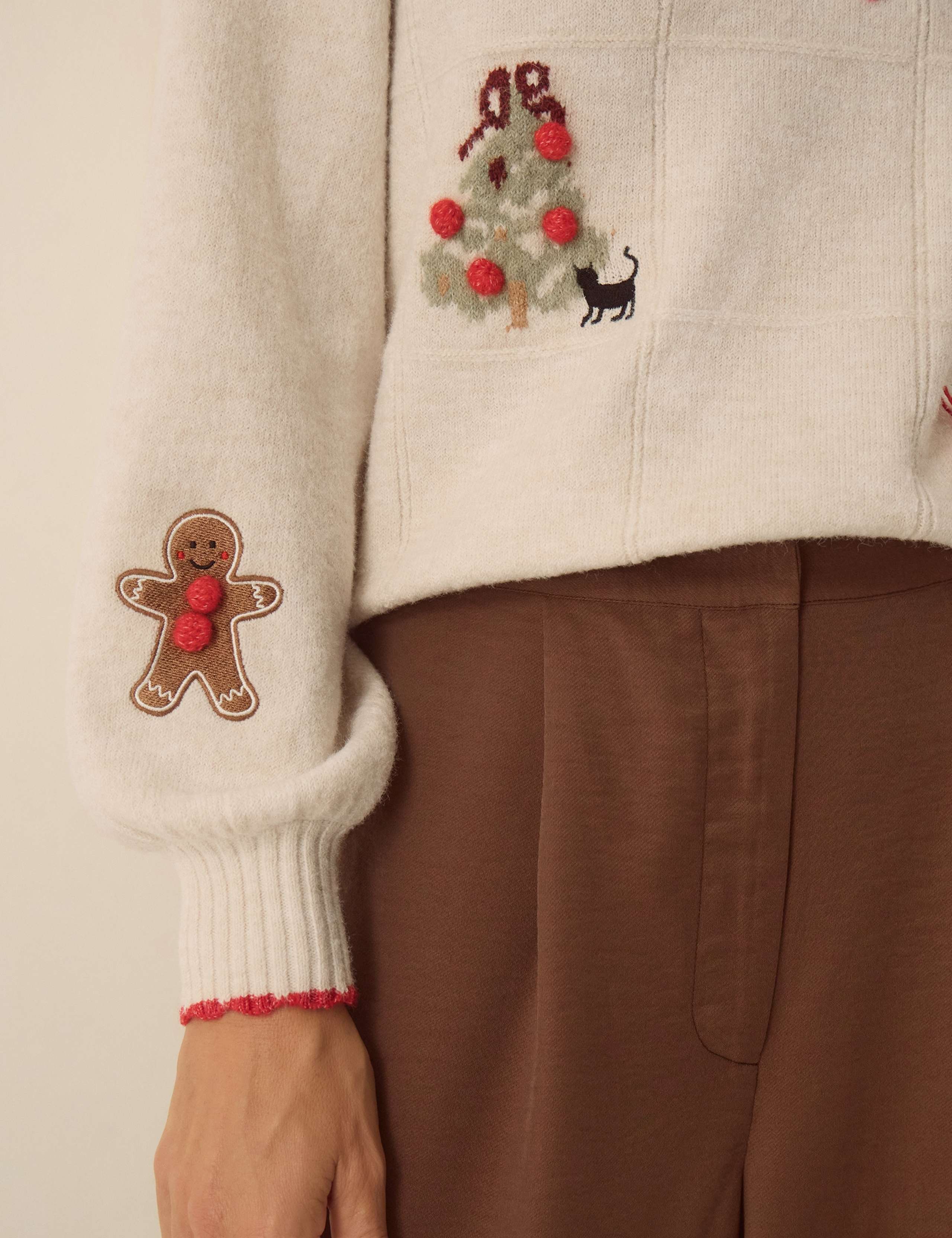 Printed Christmas Crew Neck Jumper 4 of 4