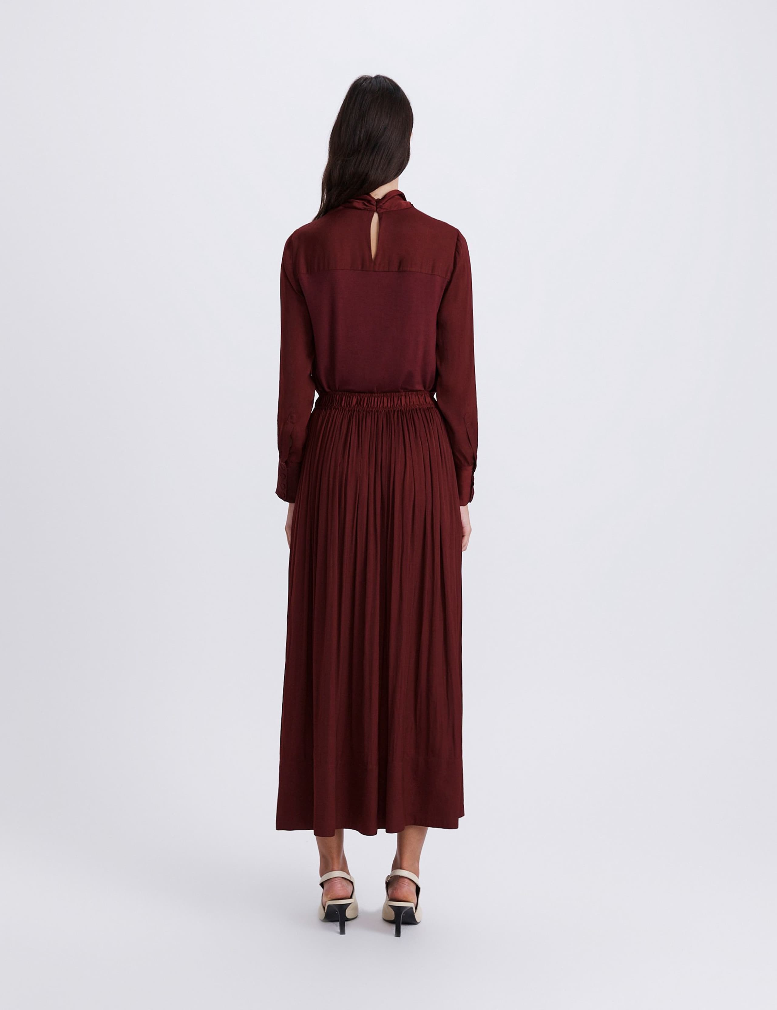 Side Split Midaxi A-Line Skirt 3 of 5