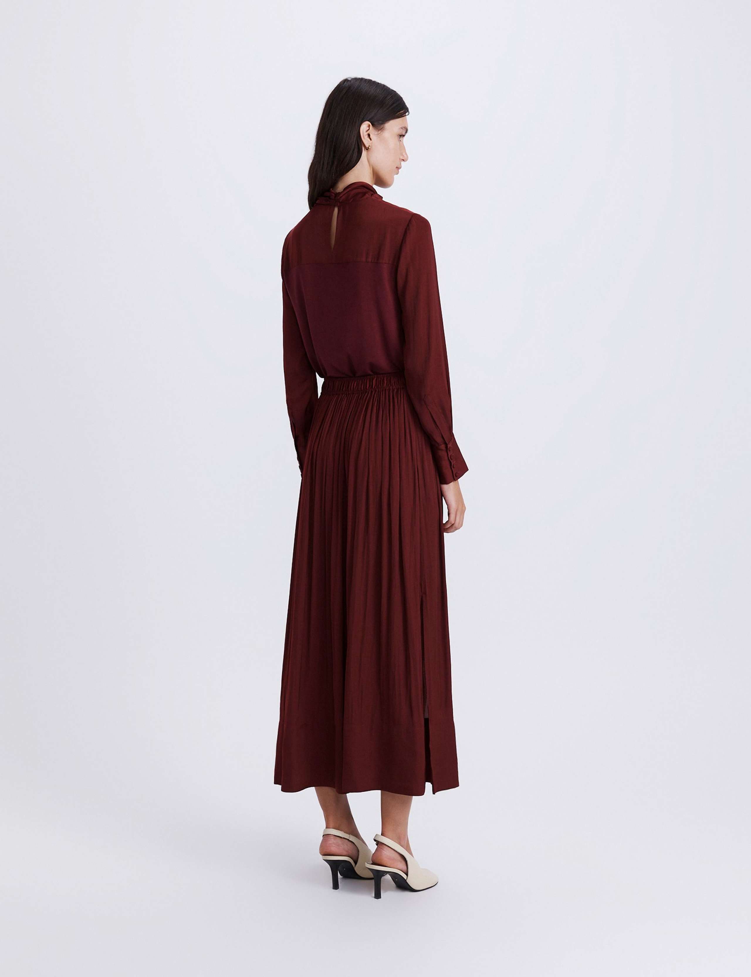 Side Split Midaxi A-Line Skirt 5 of 5