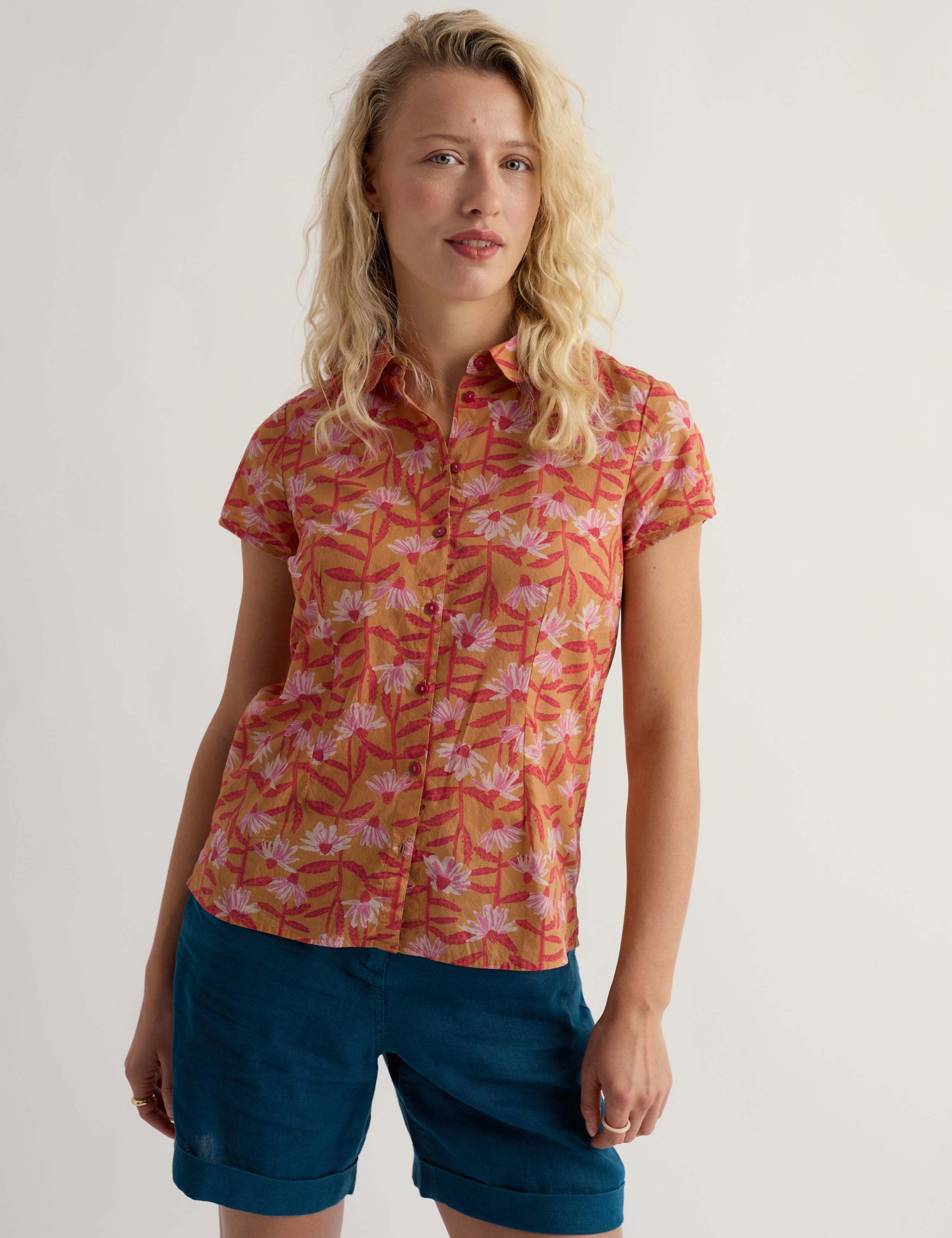 Pure Cotton Floral Shirt 3 of 5