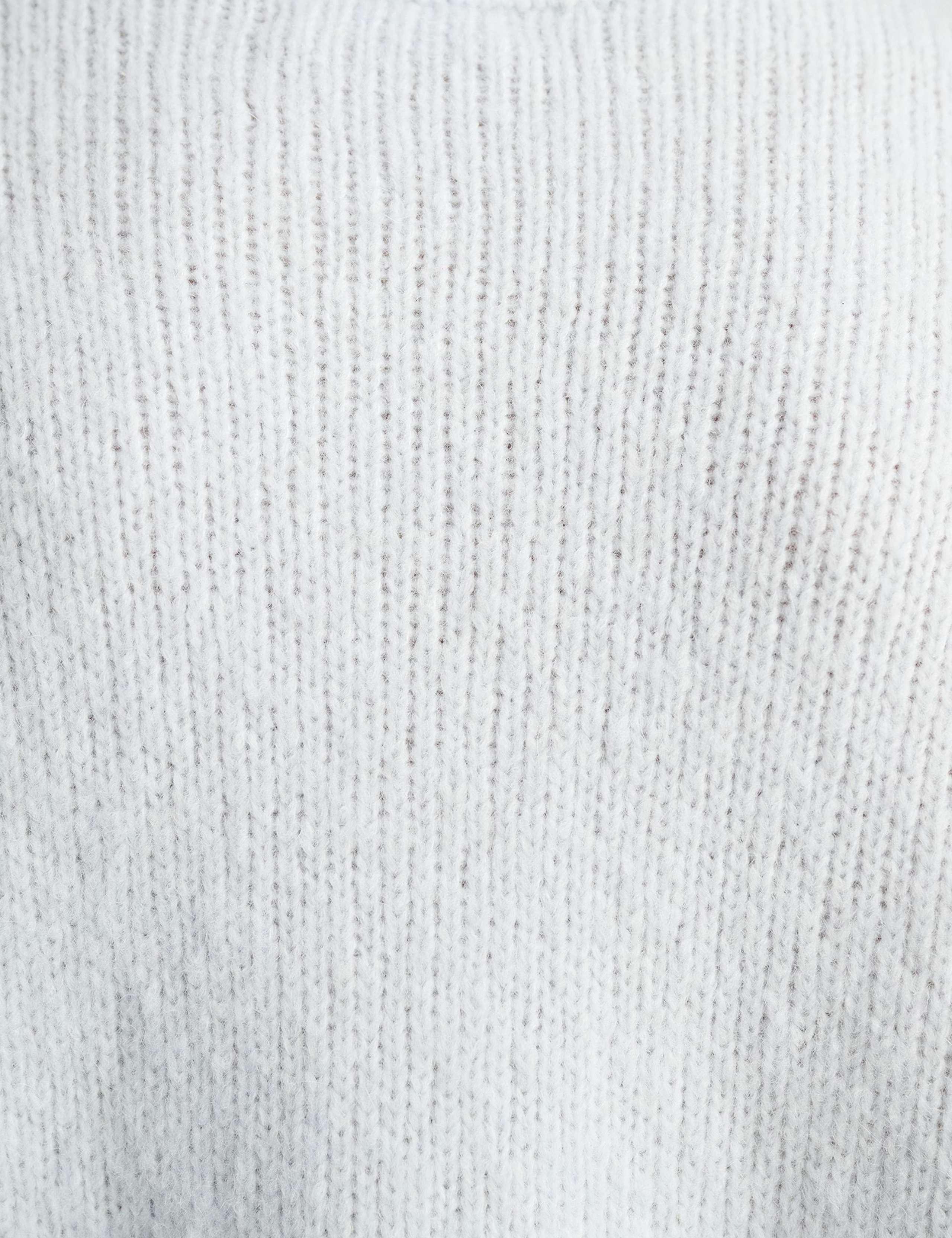 Wool Blend Crew Neck Cardigan with Alpaca 5 of 7