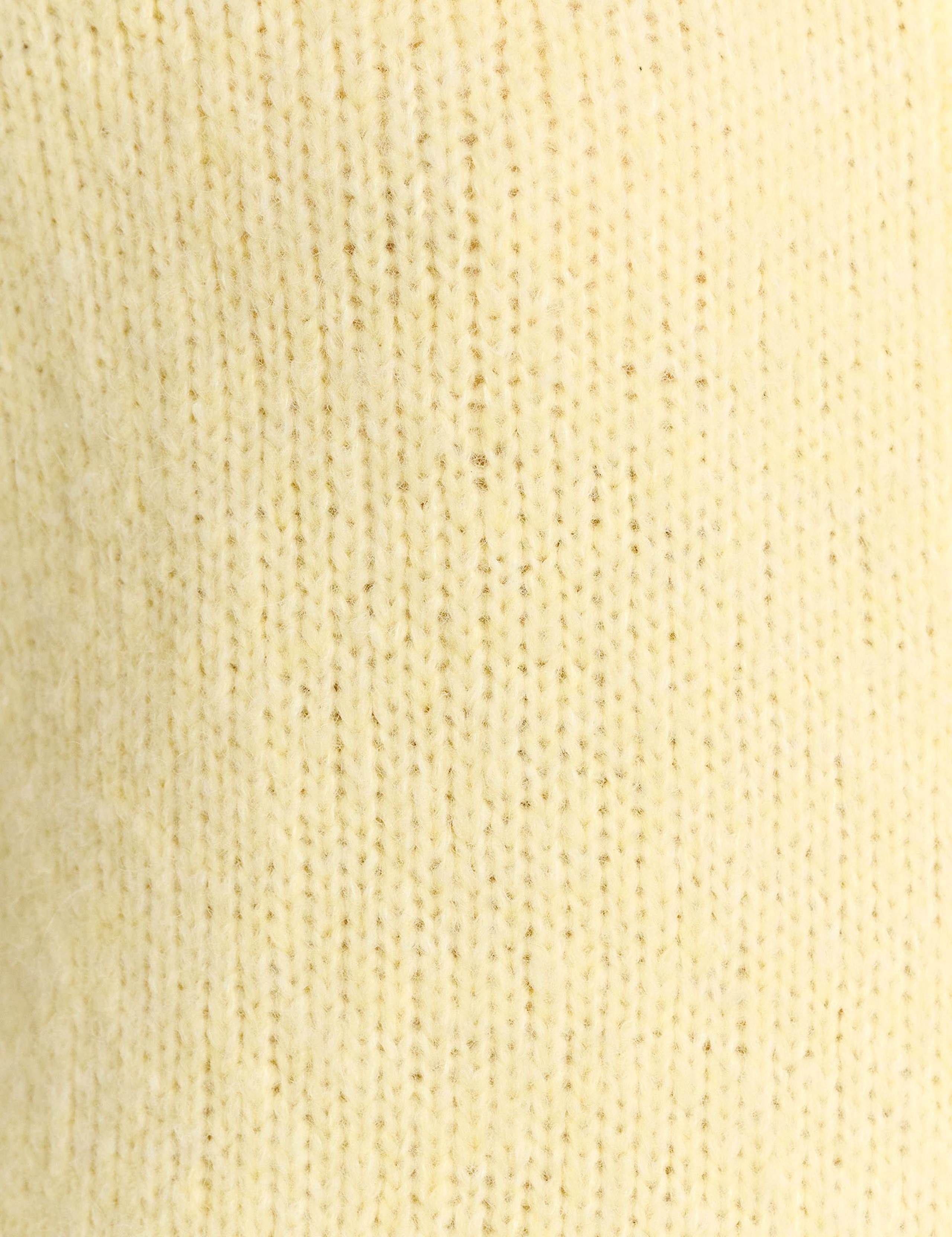 Wool Blend Crew Neck Cardigan with Alpaca 4 of 6