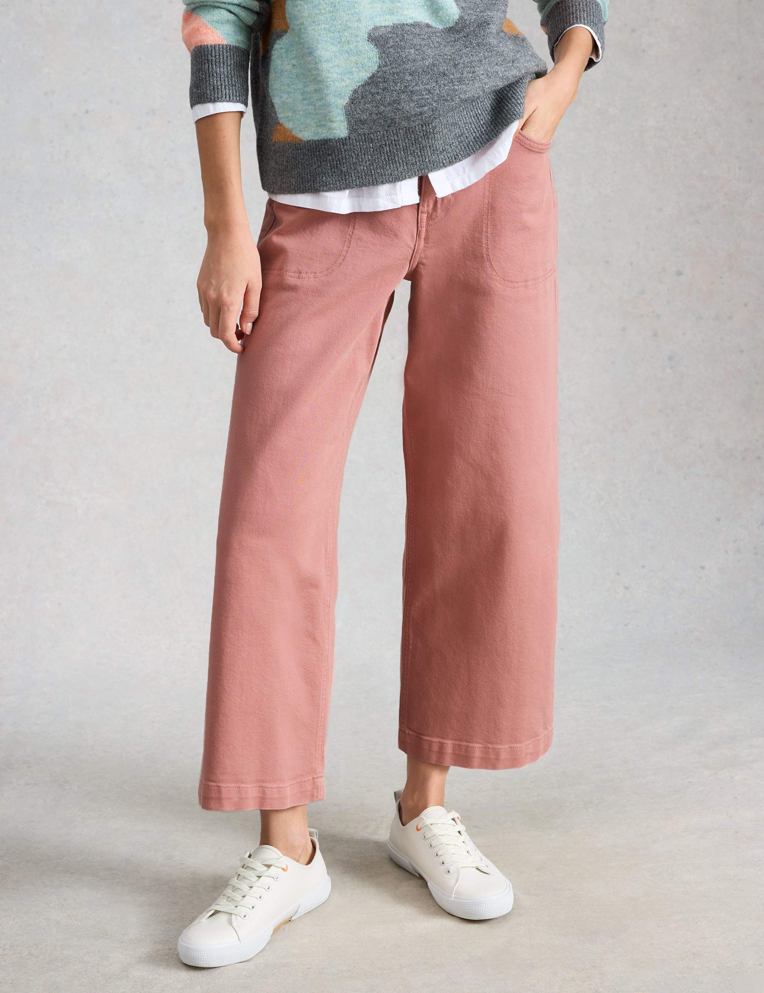 Mid Rise Wide Leg Cropped Jeans 3 of 6