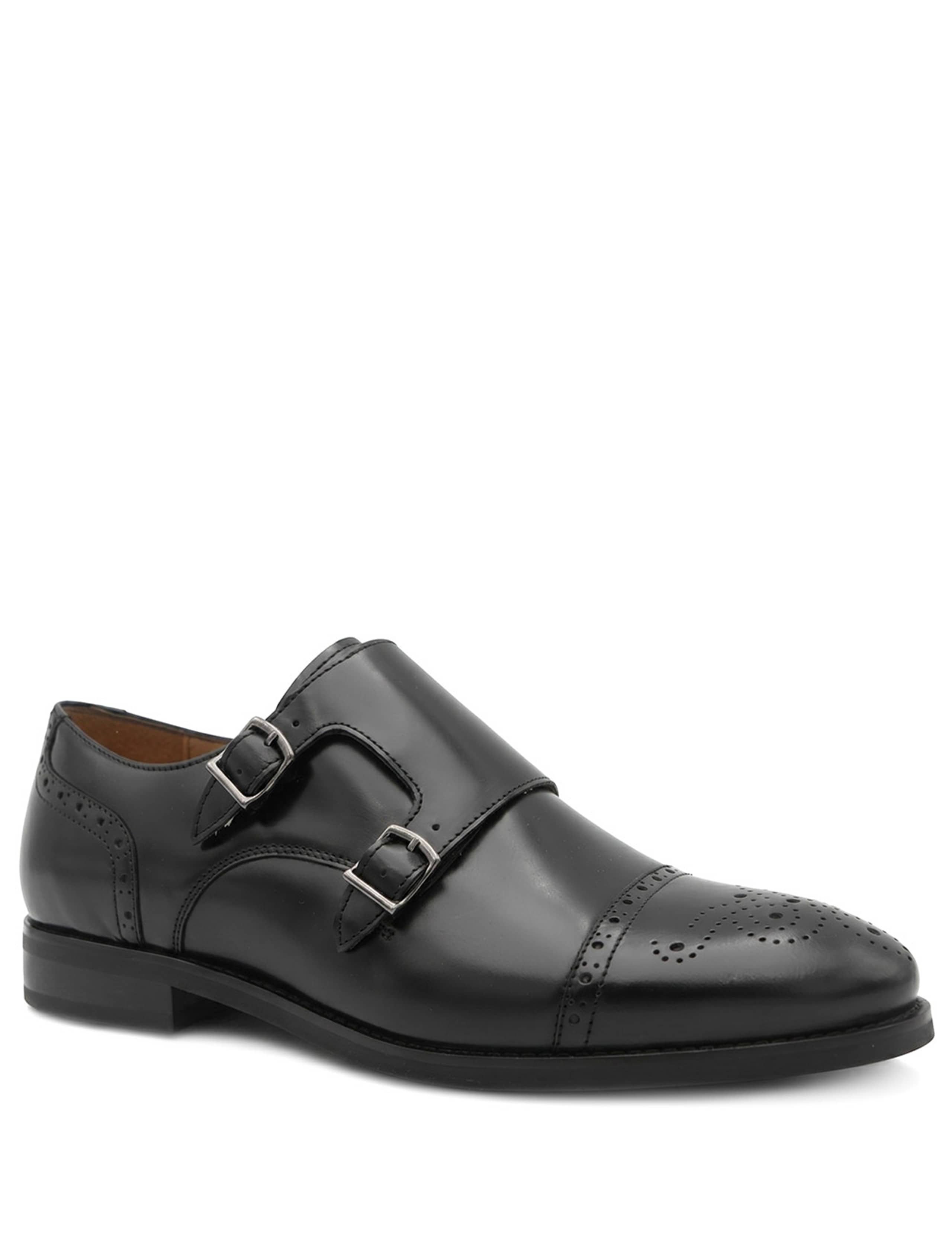 Leather Double Monk Strap Shoes 3 of 6