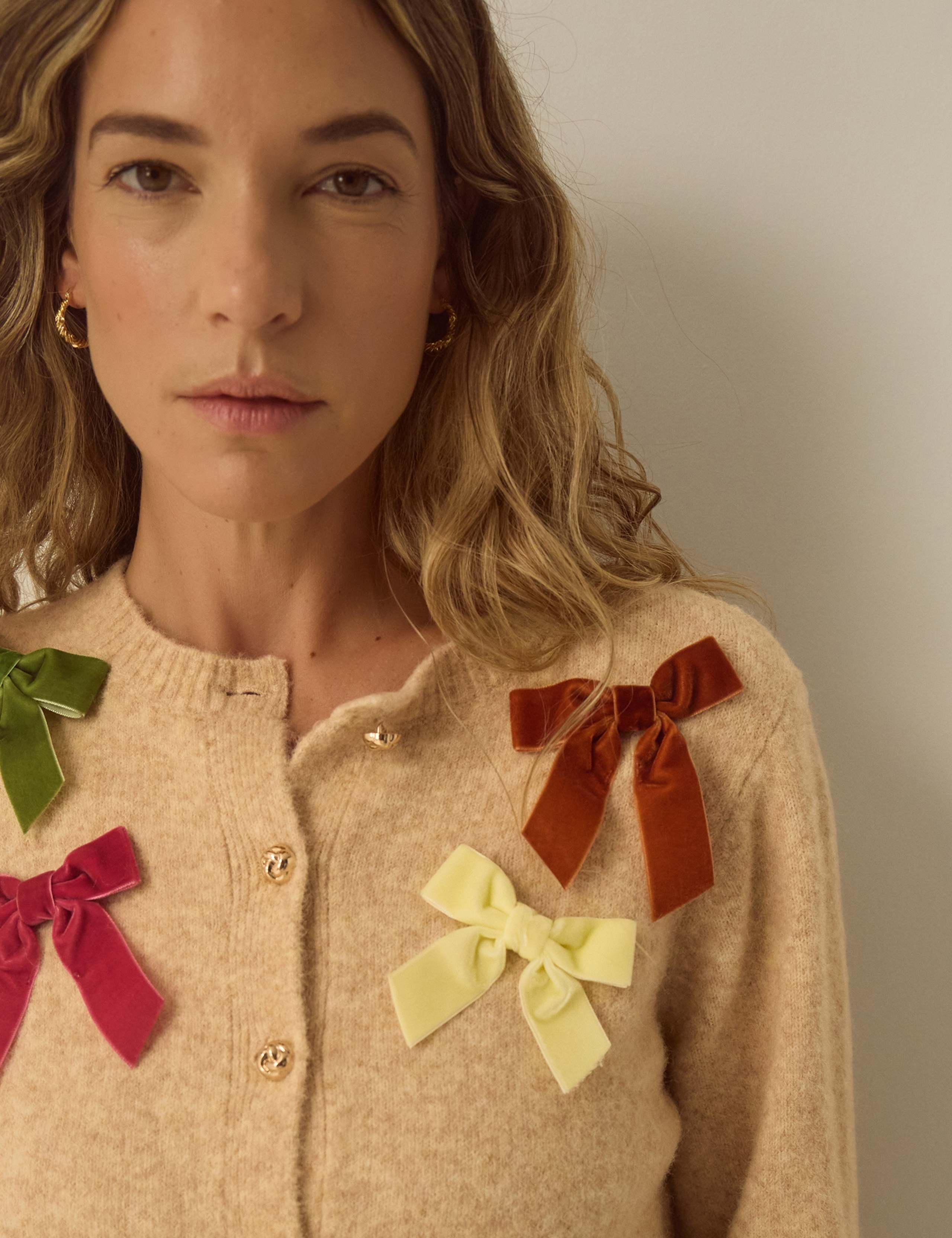 Bow Detail Embroidered Cardigan 4 of 4