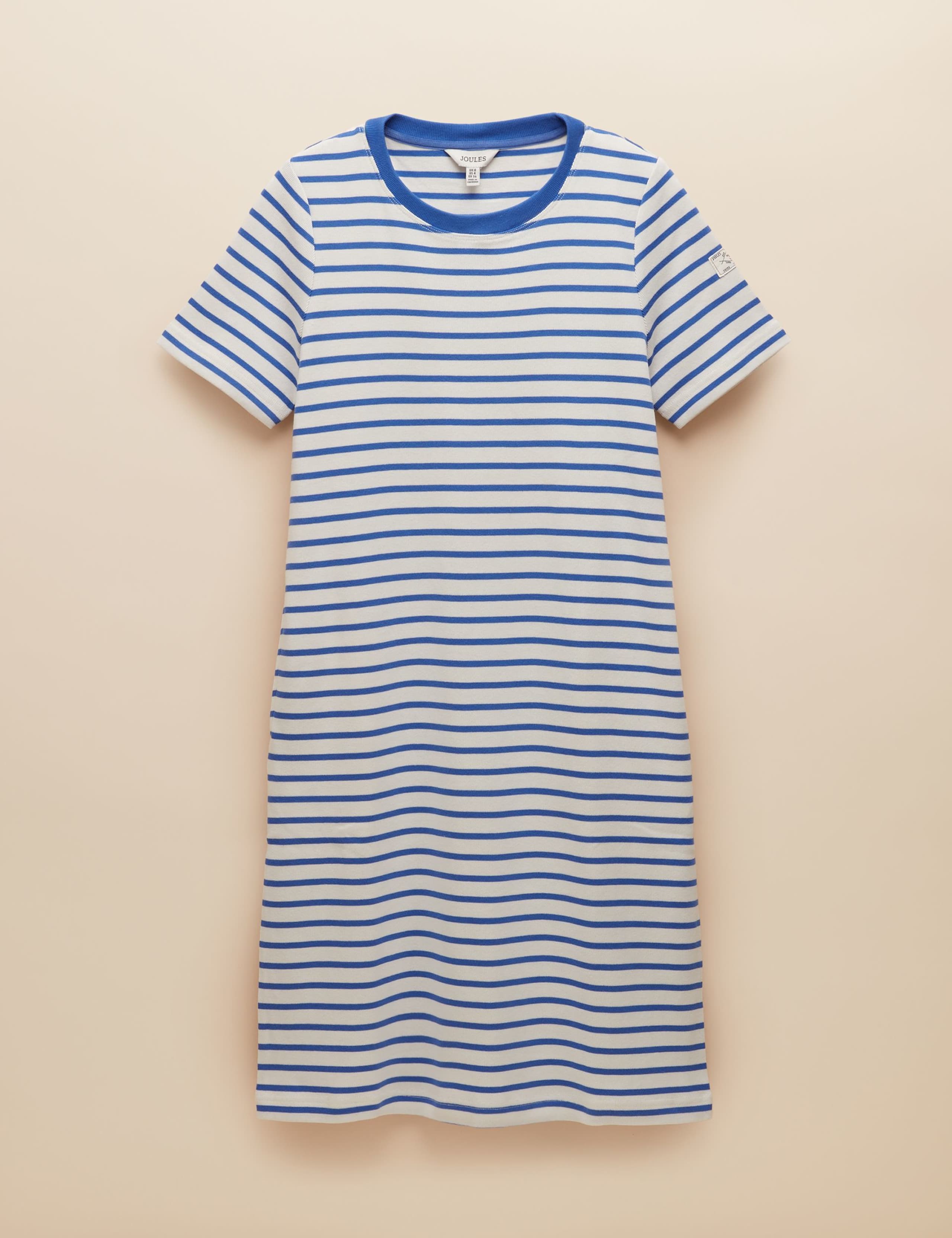Jersey Striped Knee Length T-Shirt Dress 2 of 3