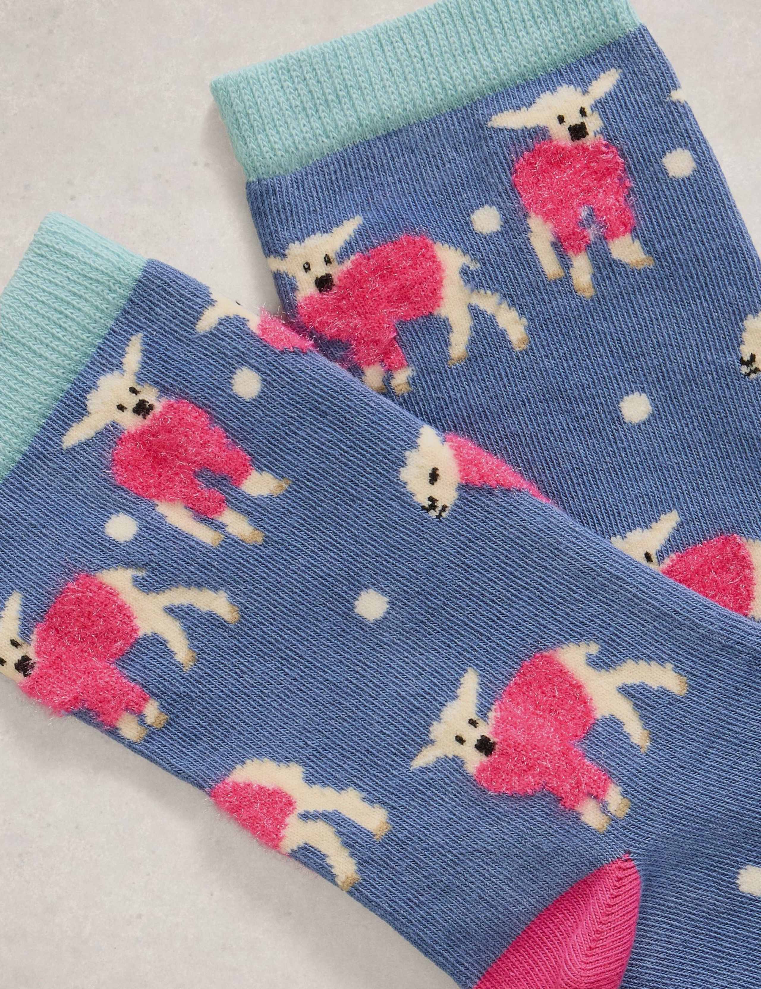 Cotton Rich Fluffy Ankle High Socks 2 of 2